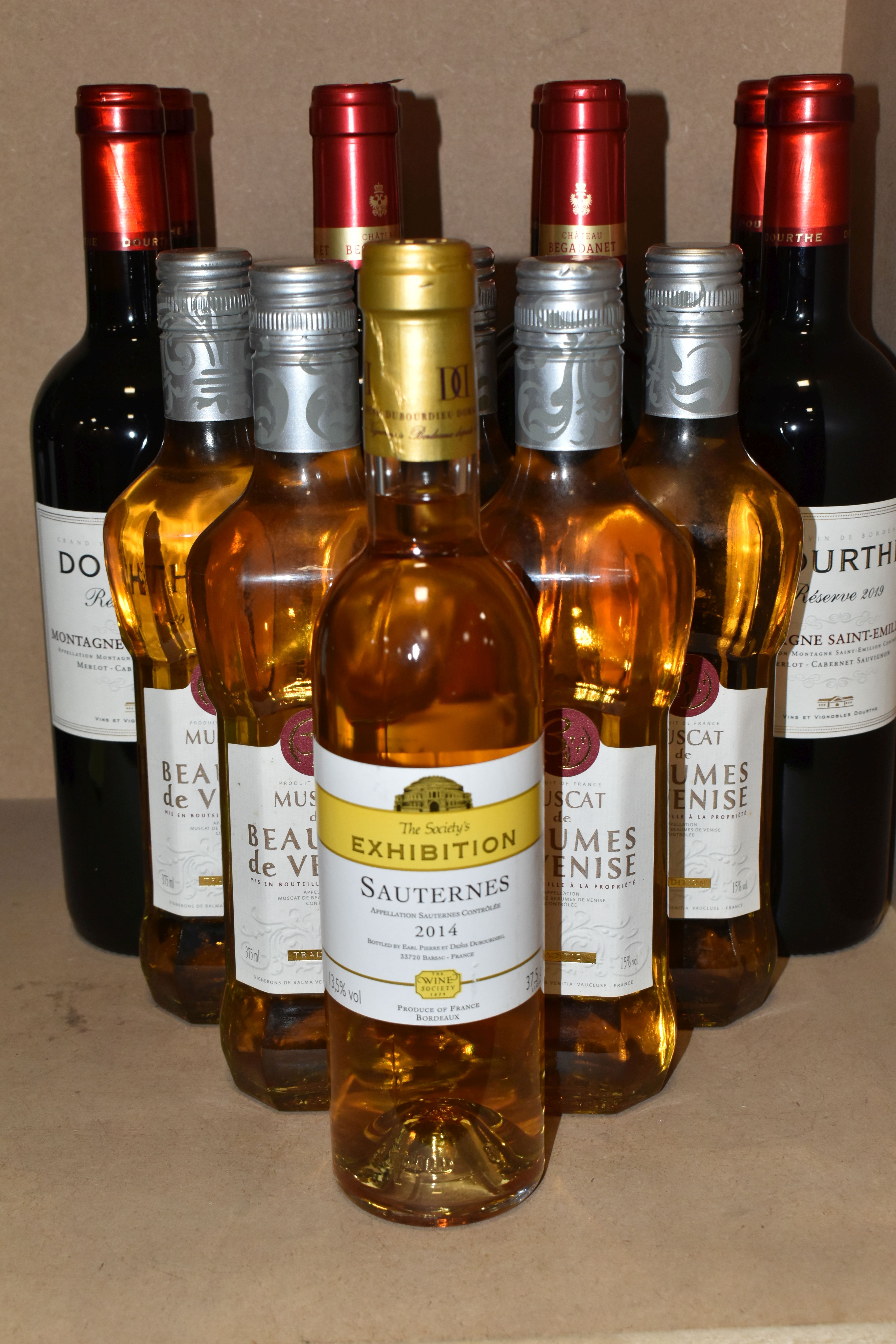 WINE, Fourteen Bottles of French red and white wines comprising six bottles of DOURTHE RESERVE