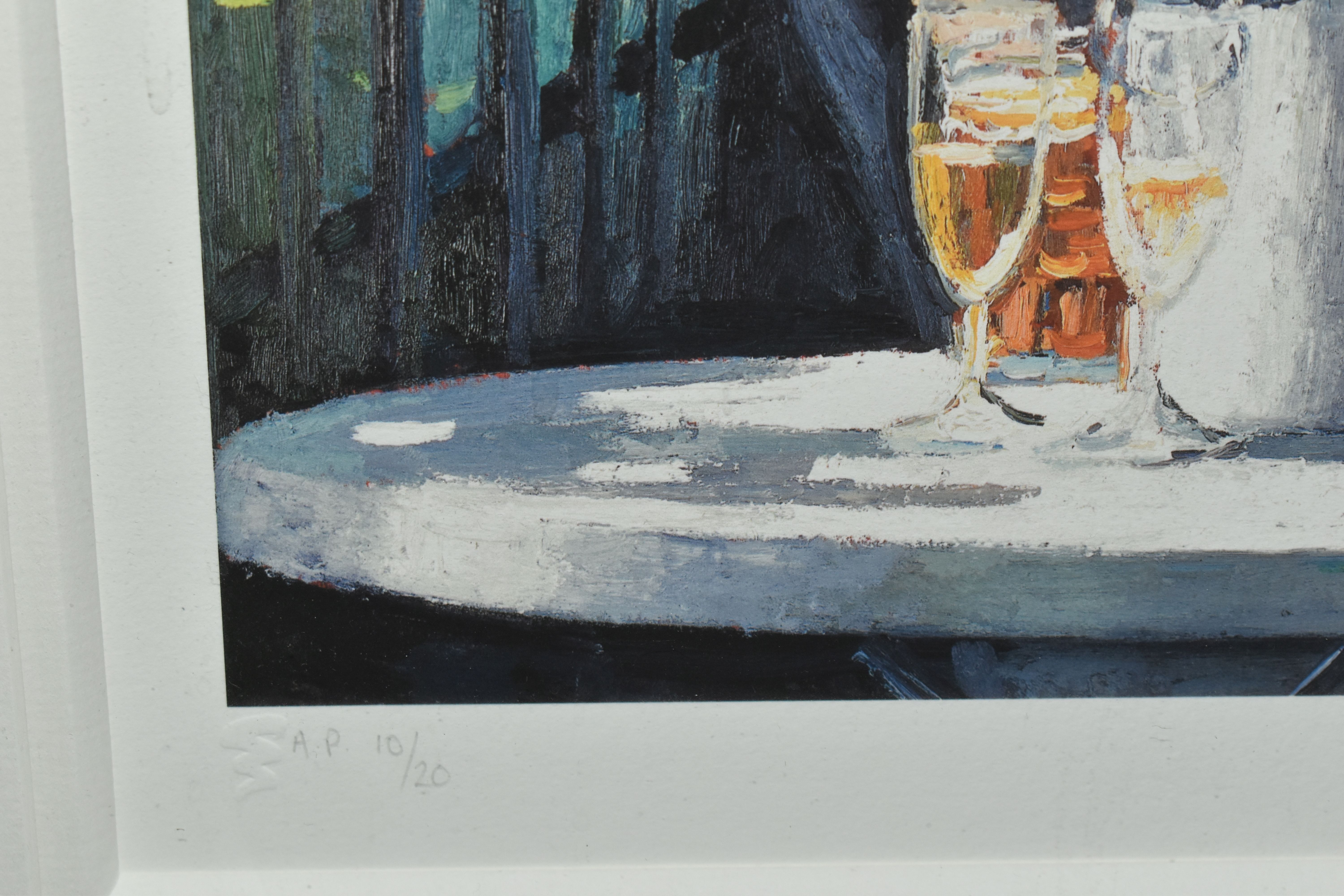 SHERREE VALENTINE DAINES (BRIITISH 1959) FIGURES CELEBRATING WITH CHAMPAGNE, a signed artist proof - Image 4 of 4