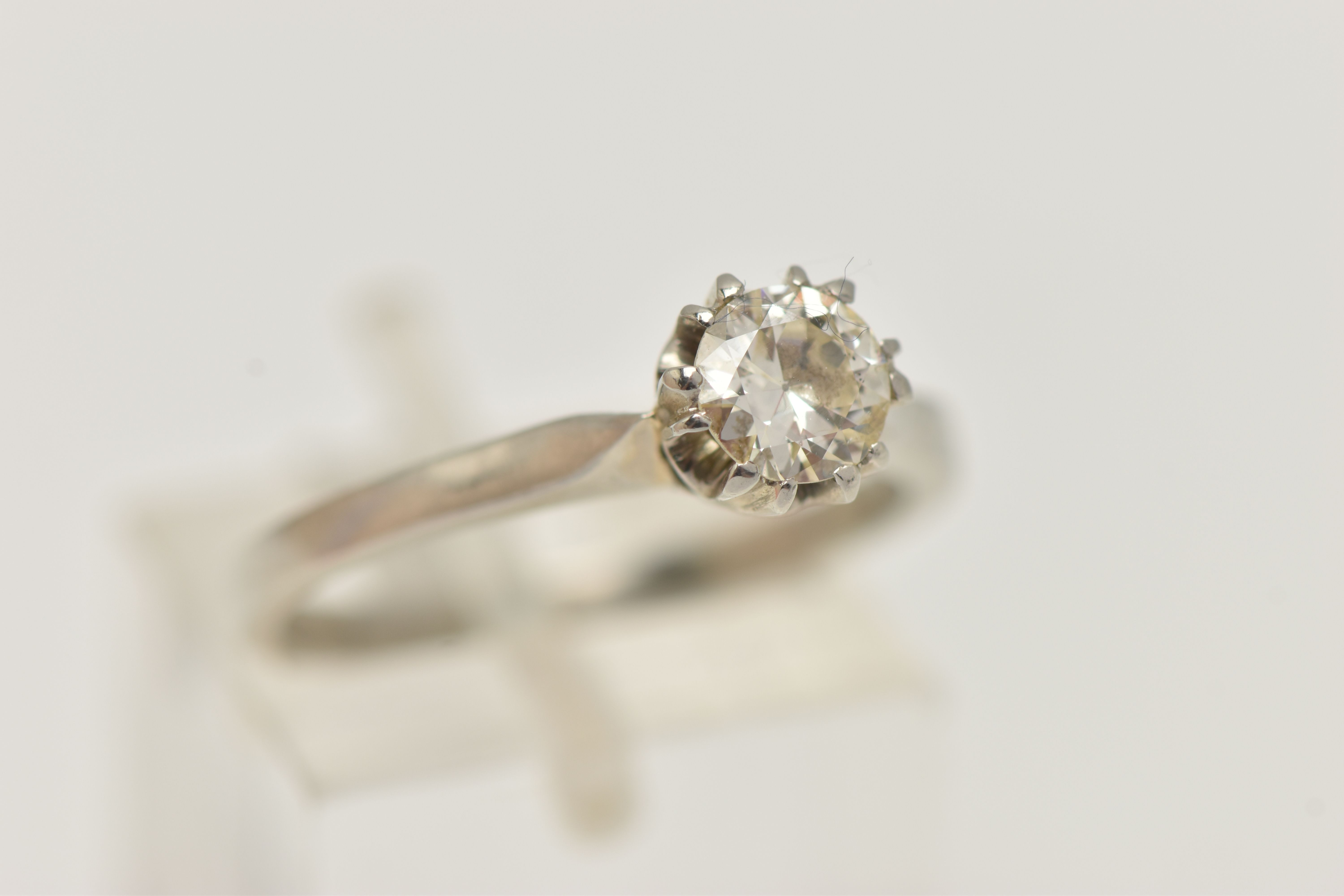 A DIAMOND SINGLE STONE RING, set with a transition cut diamond, measuring approximately 5.30 x 5. - Image 4 of 4
