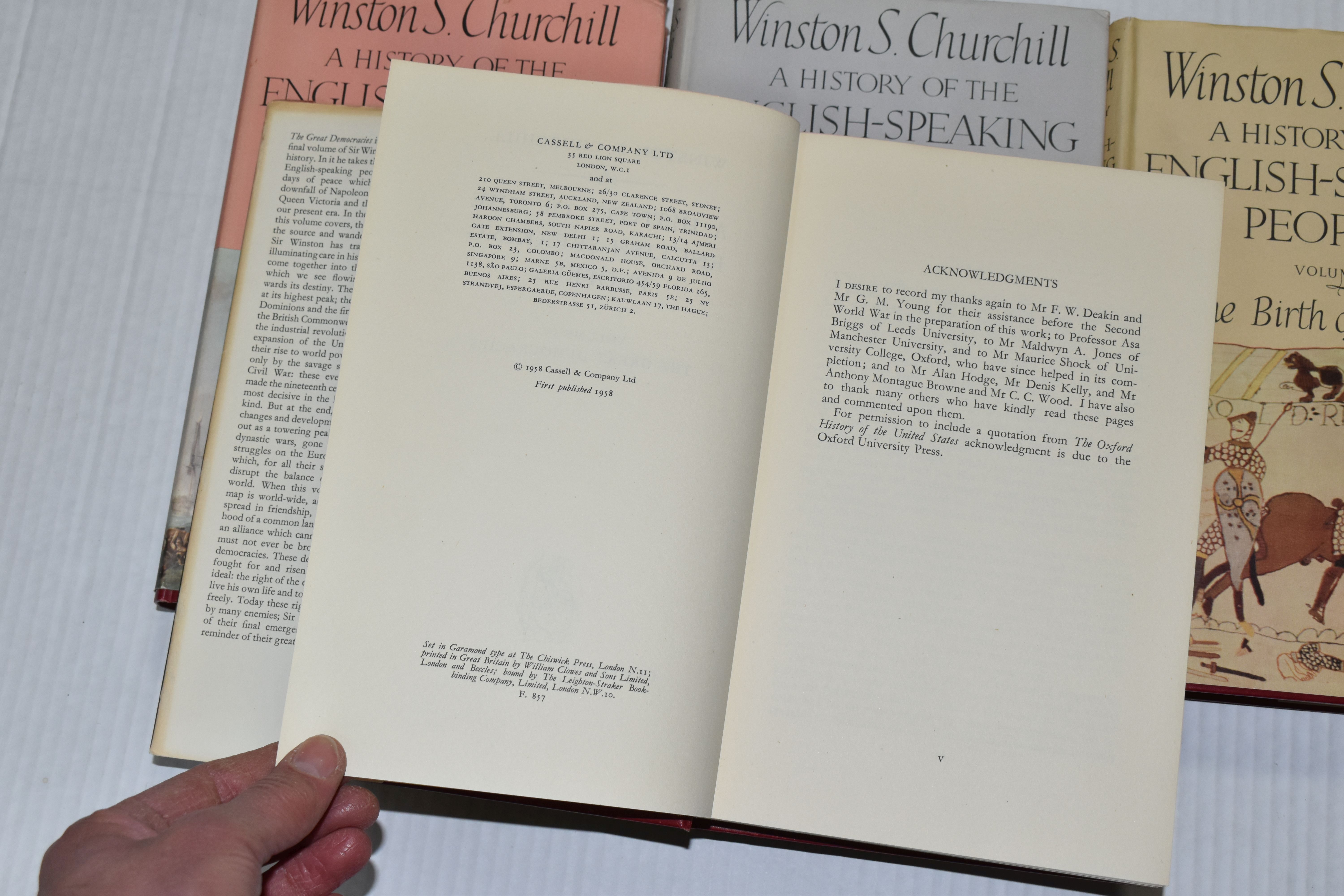 CHURCHILL; Winston S, A History Of The English-Speaking Peoples 1st Editions, in four volumes, 1) - Image 14 of 14