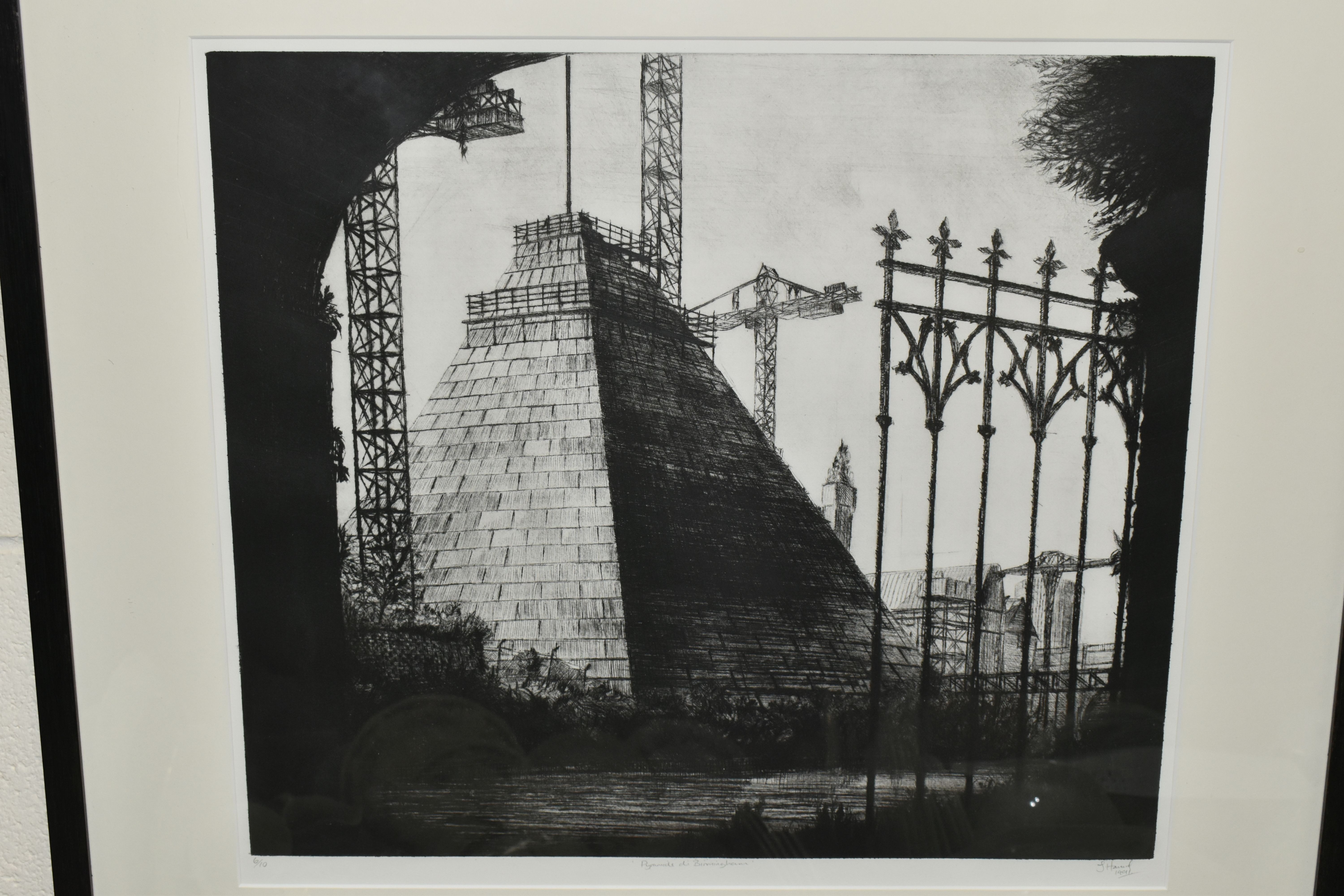JOHN HOWARD (BRITISH 1958) 'PYRAMIDE DI BIRMINGHAM', a limited edition dry point etching depicting - Image 2 of 6