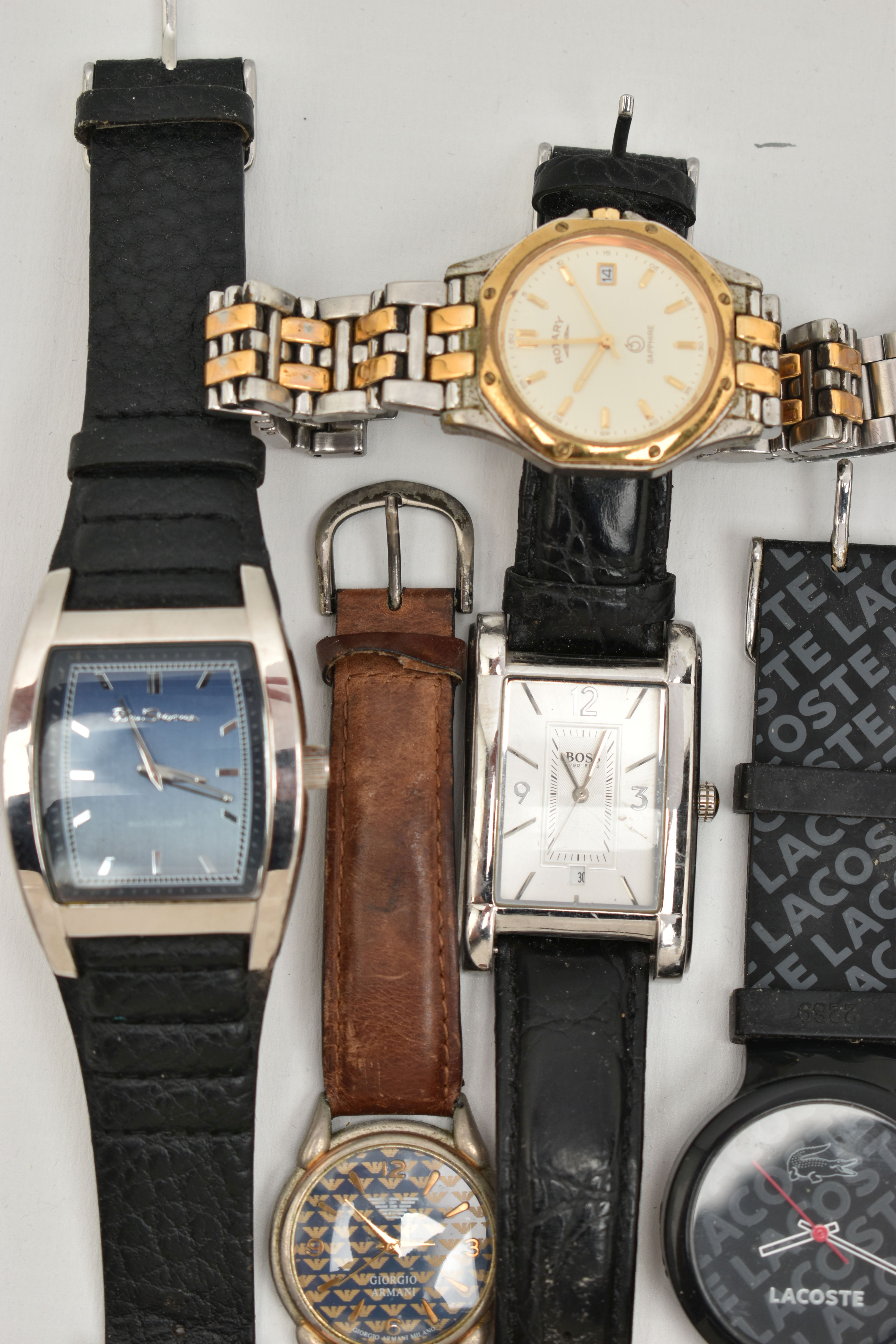 A BAG OF ASSORTED GENTS FASHION WRISTWATCHES, names to include 'Ben Sherman, Hugo Boss, Animal, - Image 2 of 7