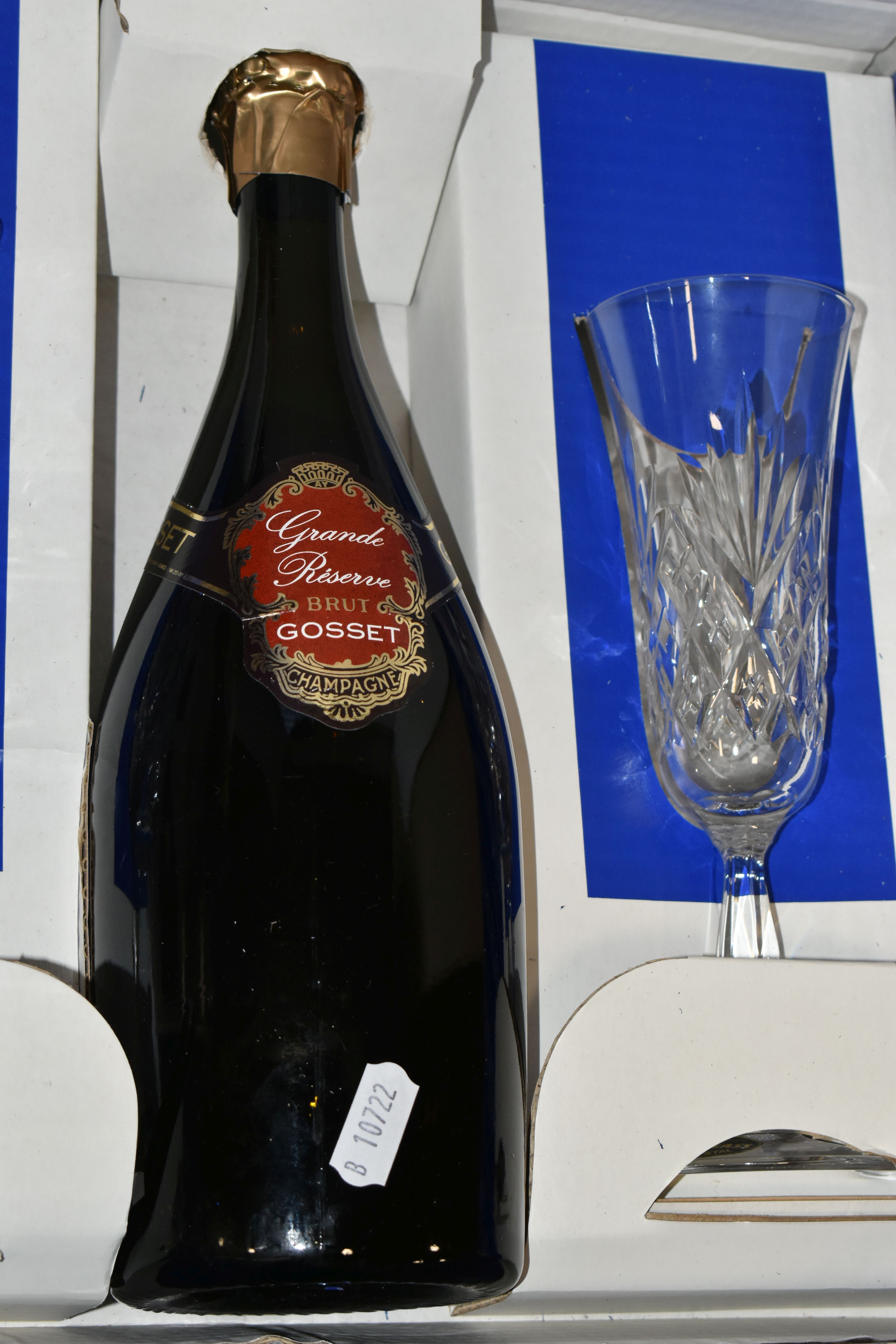 TWO BOTTLES OF CHAMPAGNE comprising one bottle of GOSSET GRANDE RESERVE, 12% vol. 750ml, seal - Image 6 of 6