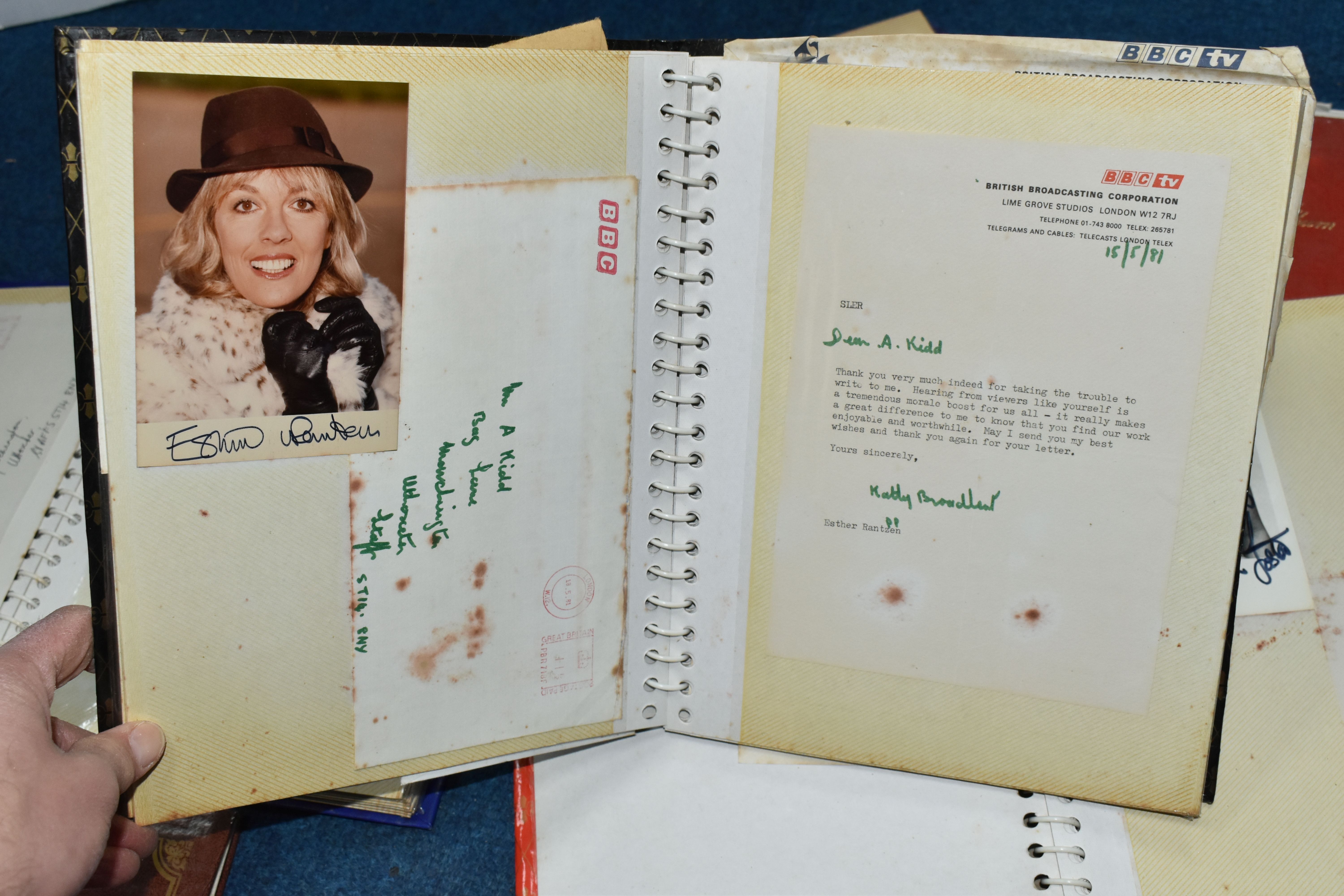 A BOX OF AUTOGRAPHS, in six adhesive albums, mainly signed studio cards and photographs, early - Image 5 of 17