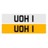 UOH 1 - UK VEHICLE REGISTRATION NUMBER, held on DVLA V778 Retention Document, expires 10TH