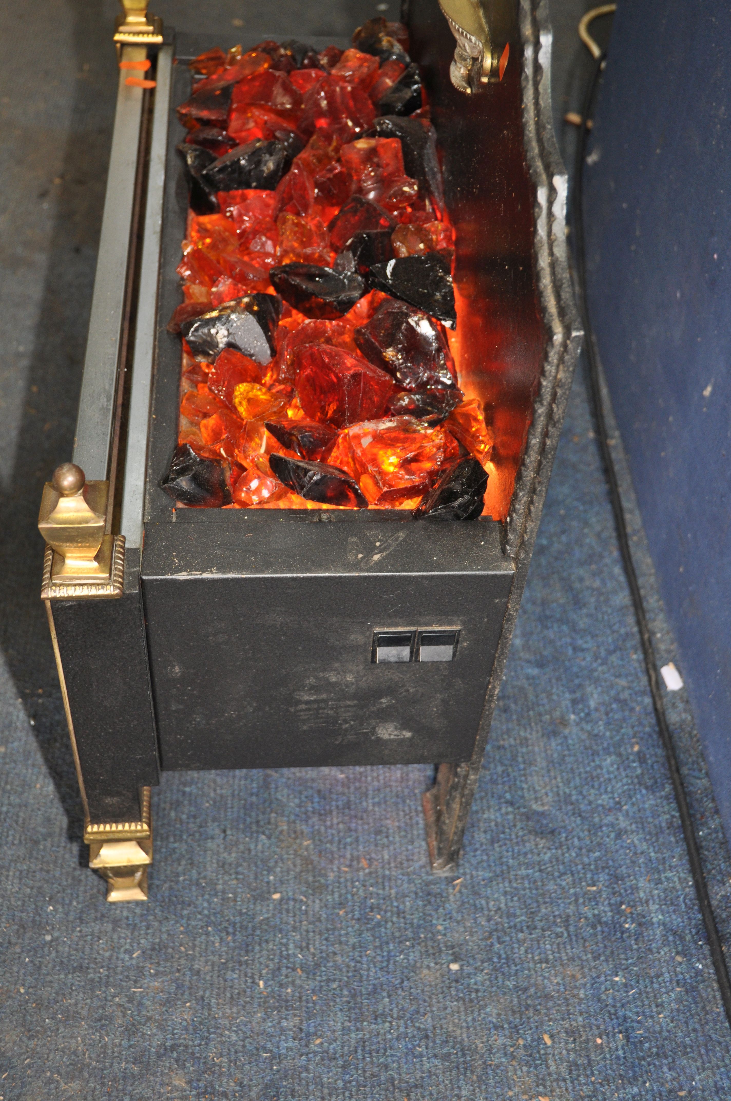 A BERRY MAGICOAL 513 LINCOLN COAL EFFECT ELECTRIC FIRE with amber crystal 'coals', three bars on two - Image 2 of 2