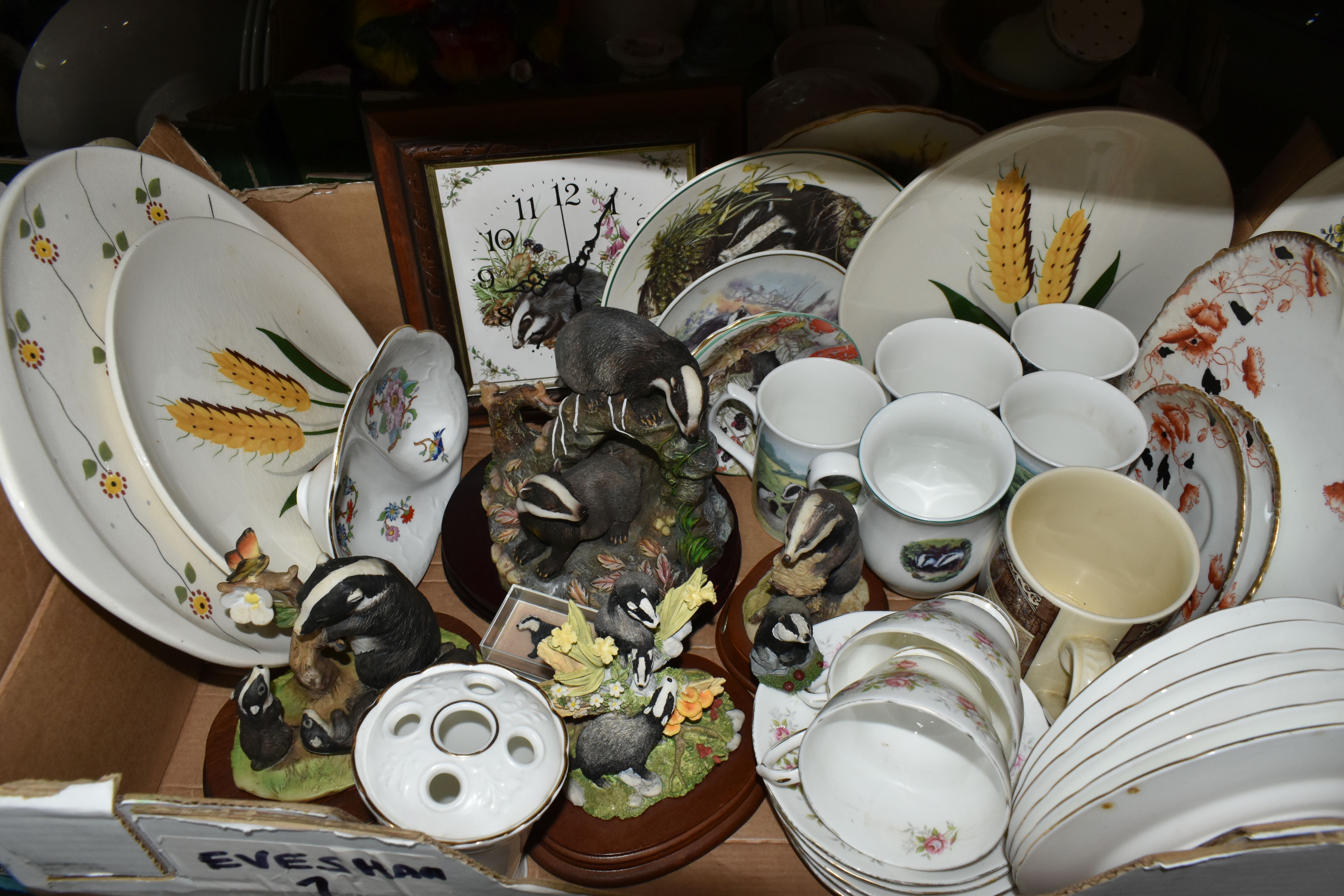 SIX BOXES OF CERAMICS AND TEA WARE, to include a Copeland Spode Prunus pattern vase, Coalport ' - Image 3 of 8