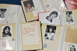 A BOX OF AUTOGRAPHS, in six adhesive albums, mainly signed studio cards and photographs, early