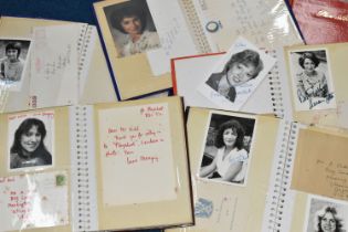 A BOX OF AUTOGRAPHS, in six adhesive albums, mainly signed studio cards and photographs, early