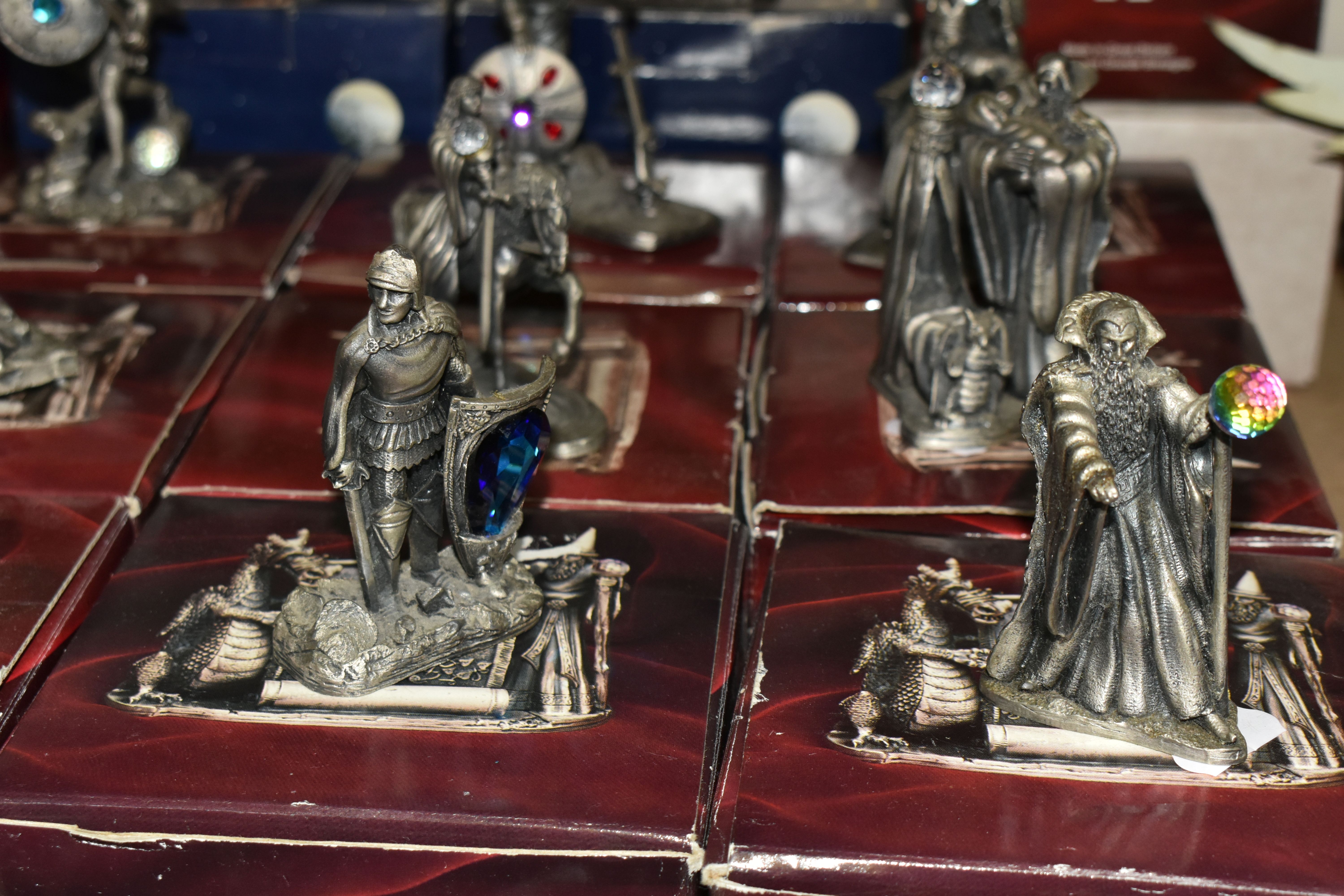 A COLLECTION OF NINTETEEN THE TUDOR MINT 'FANTASY AND LEGEND' PEWTER FIGURES, comprising 'Queen - Image 3 of 9