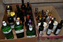ALCOHOL, Two Boxes of Assorted Alcohol to include three 1 Litre bottles of GORDON'S Special Dry