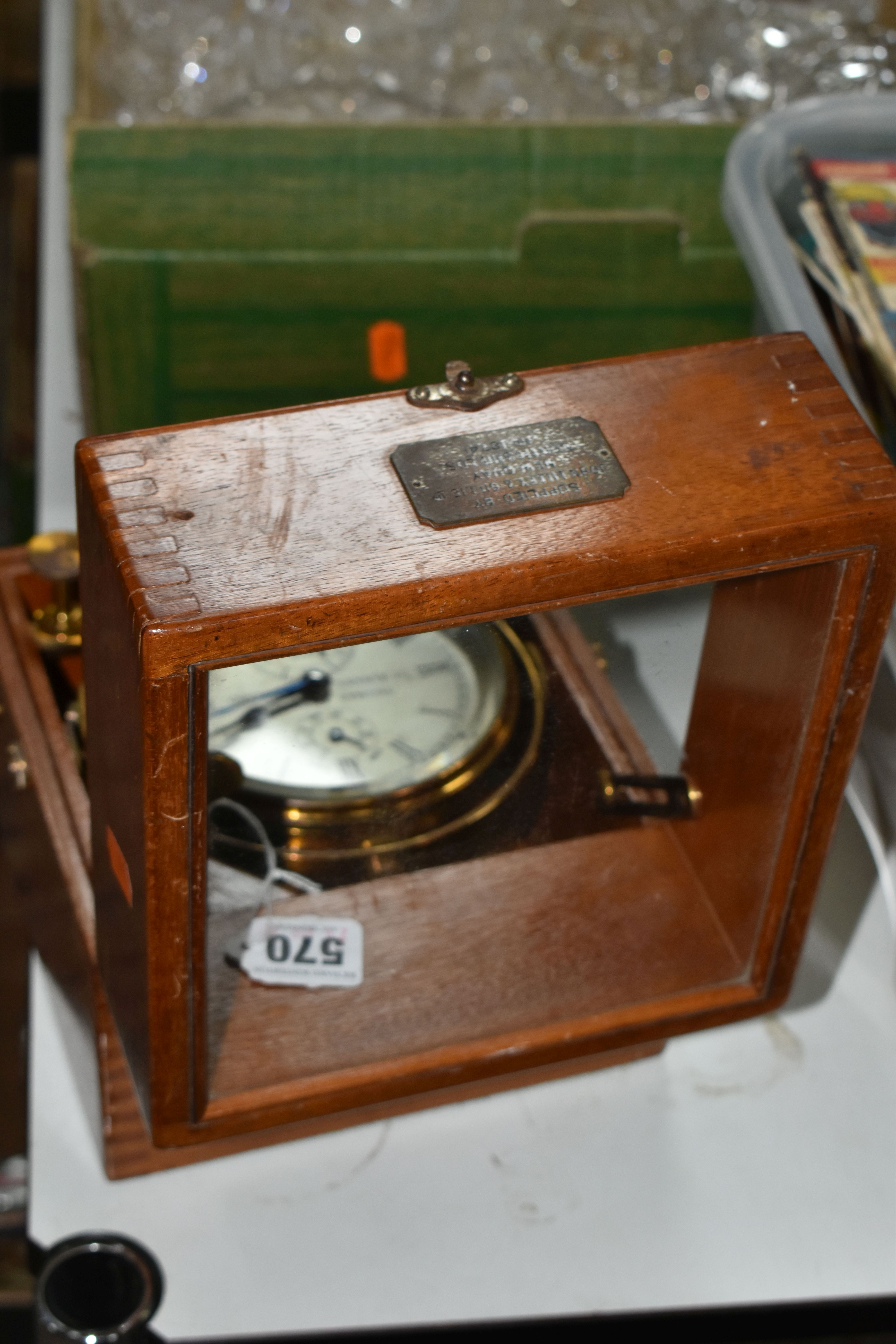 A MID 20TH CENTURY WALNUT CASED MARINE CHRONOMETER BY THOMAS MERCER LTD, SUPPLIED BY JOHN LILLIE & - Image 4 of 10