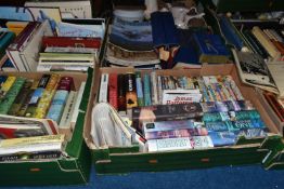 SIX BOXES OF BOOKS AND MAGAZINES, to include a large collection of weekly 'History of the First