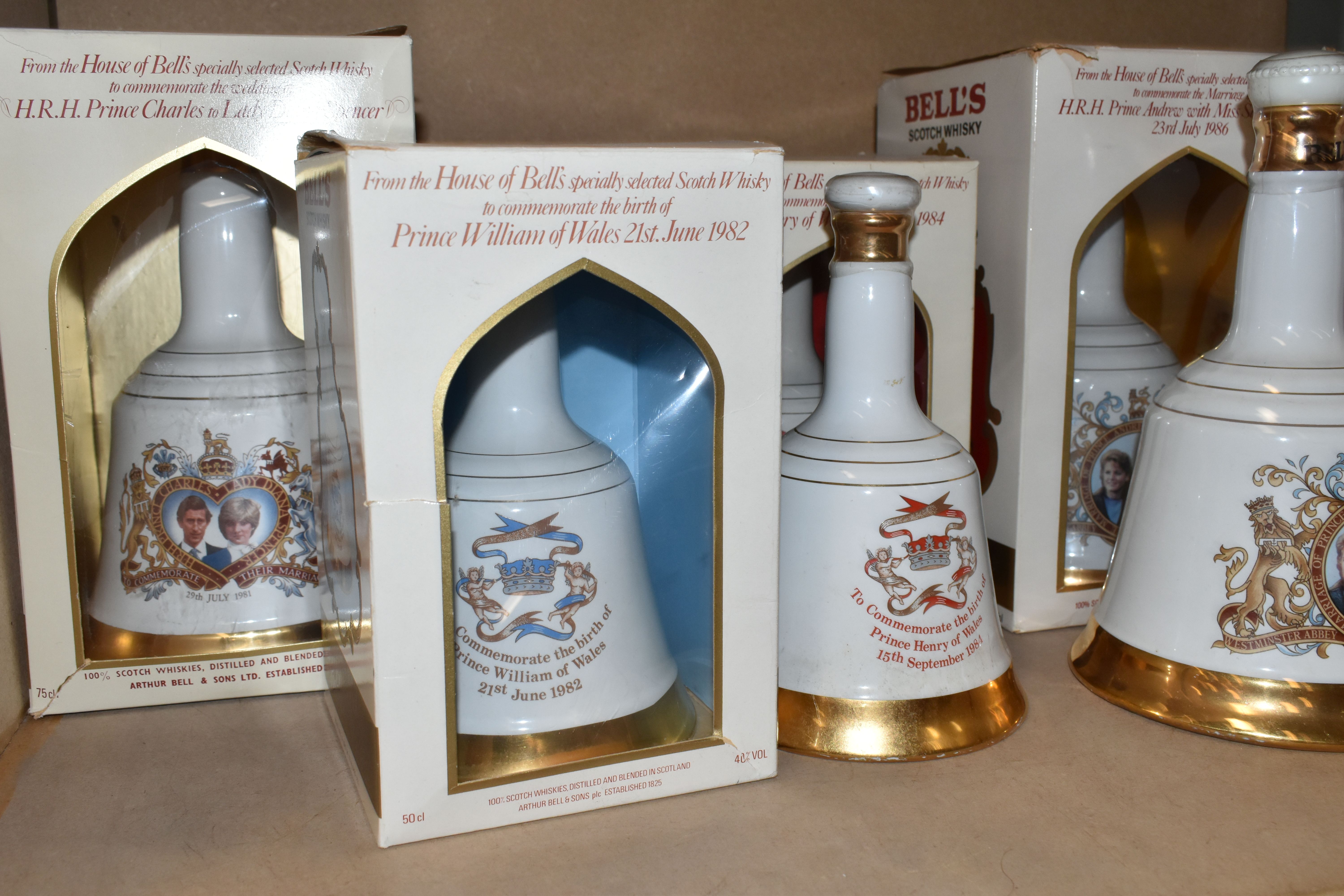 A COLLECTION OF SIXTEEN BELL'S WHISKY, COMMEMORATIVE WADE PORCELAIN DECANTERS, comprising The - Image 5 of 6