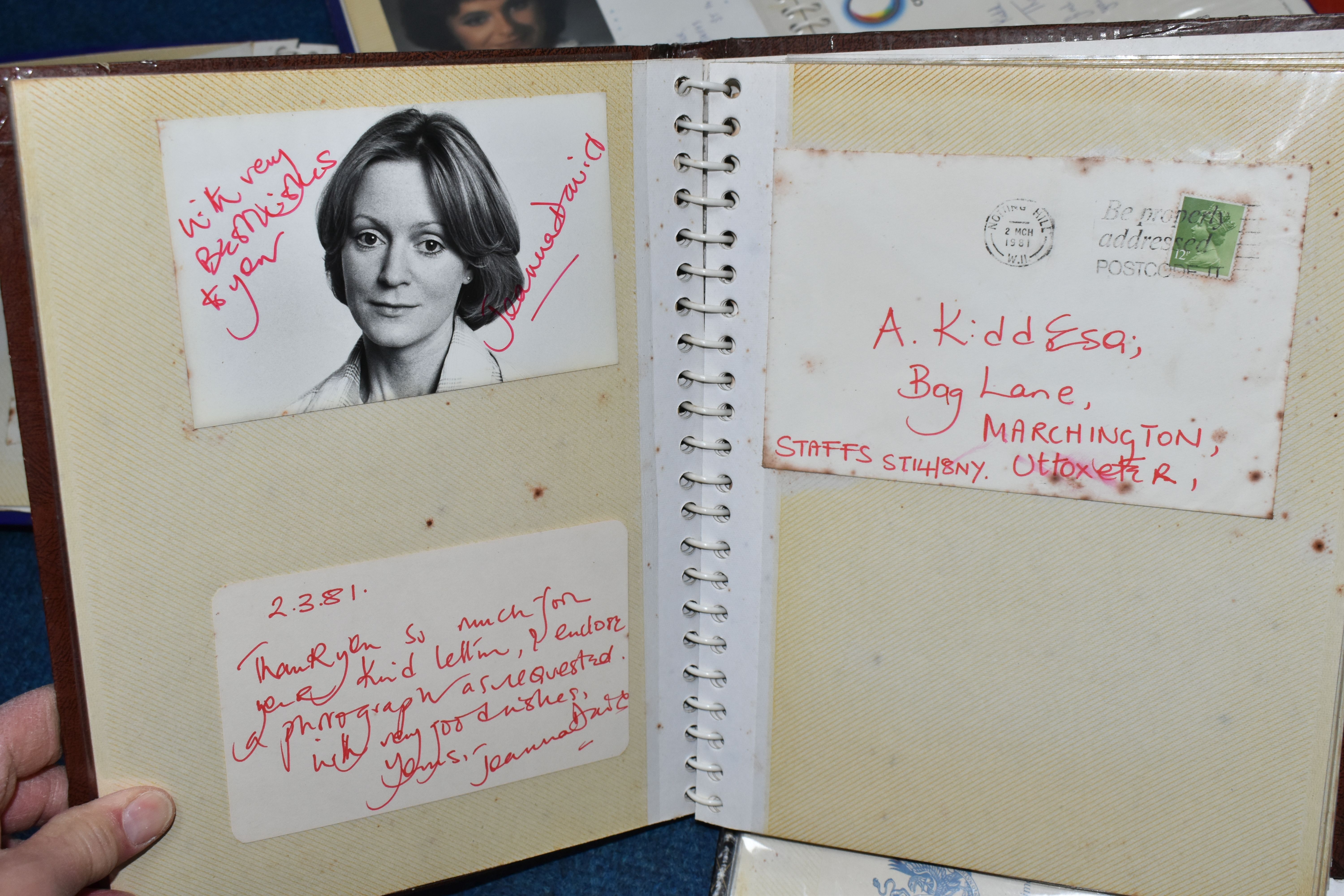 A BOX OF AUTOGRAPHS, in six adhesive albums, mainly signed studio cards and photographs, early - Image 2 of 17