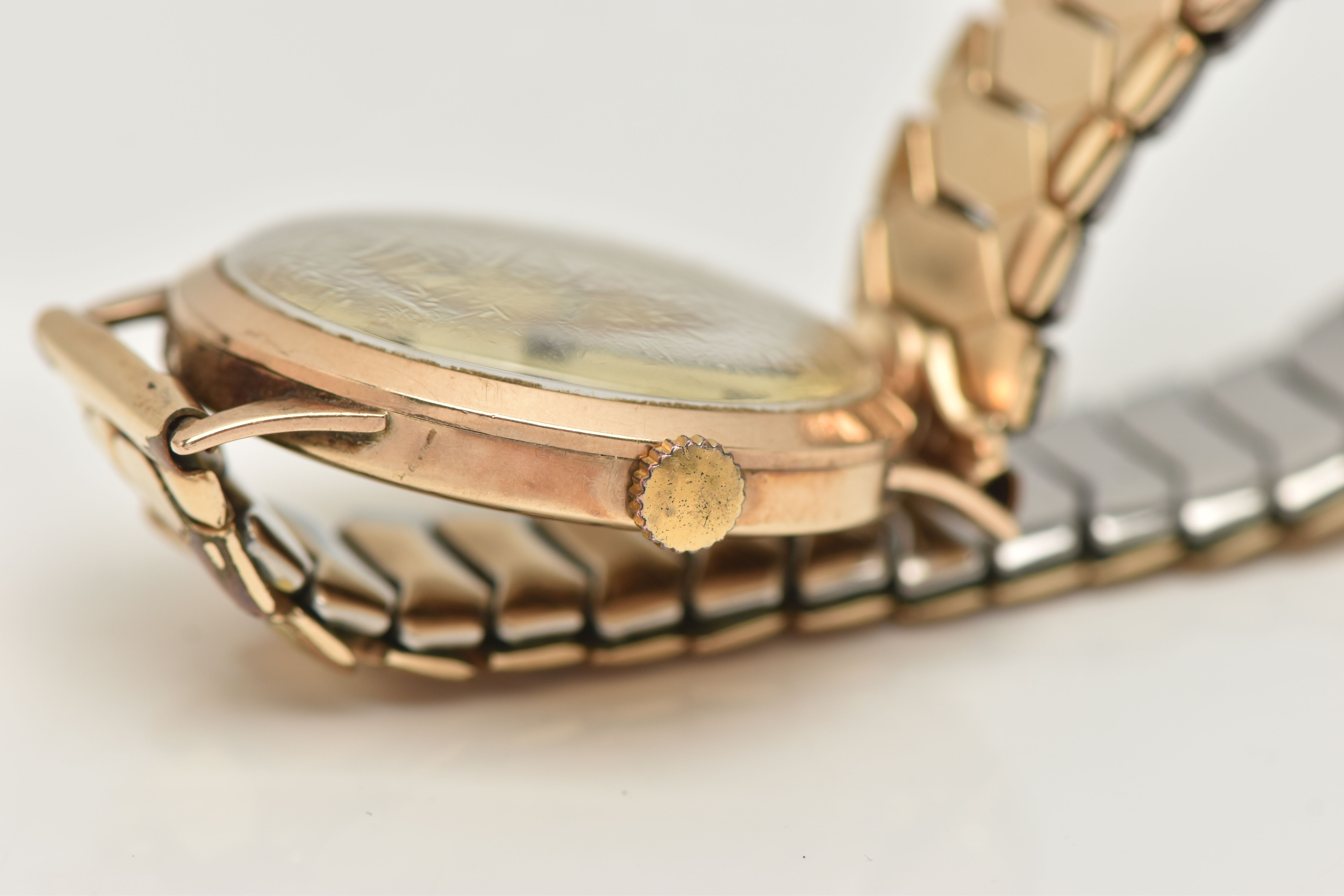 A 9CT GOLD 'TUDOR' WRISTWATCH, hand wound movement, round dial signed 'Tudor', Arabic numerals, - Image 6 of 6