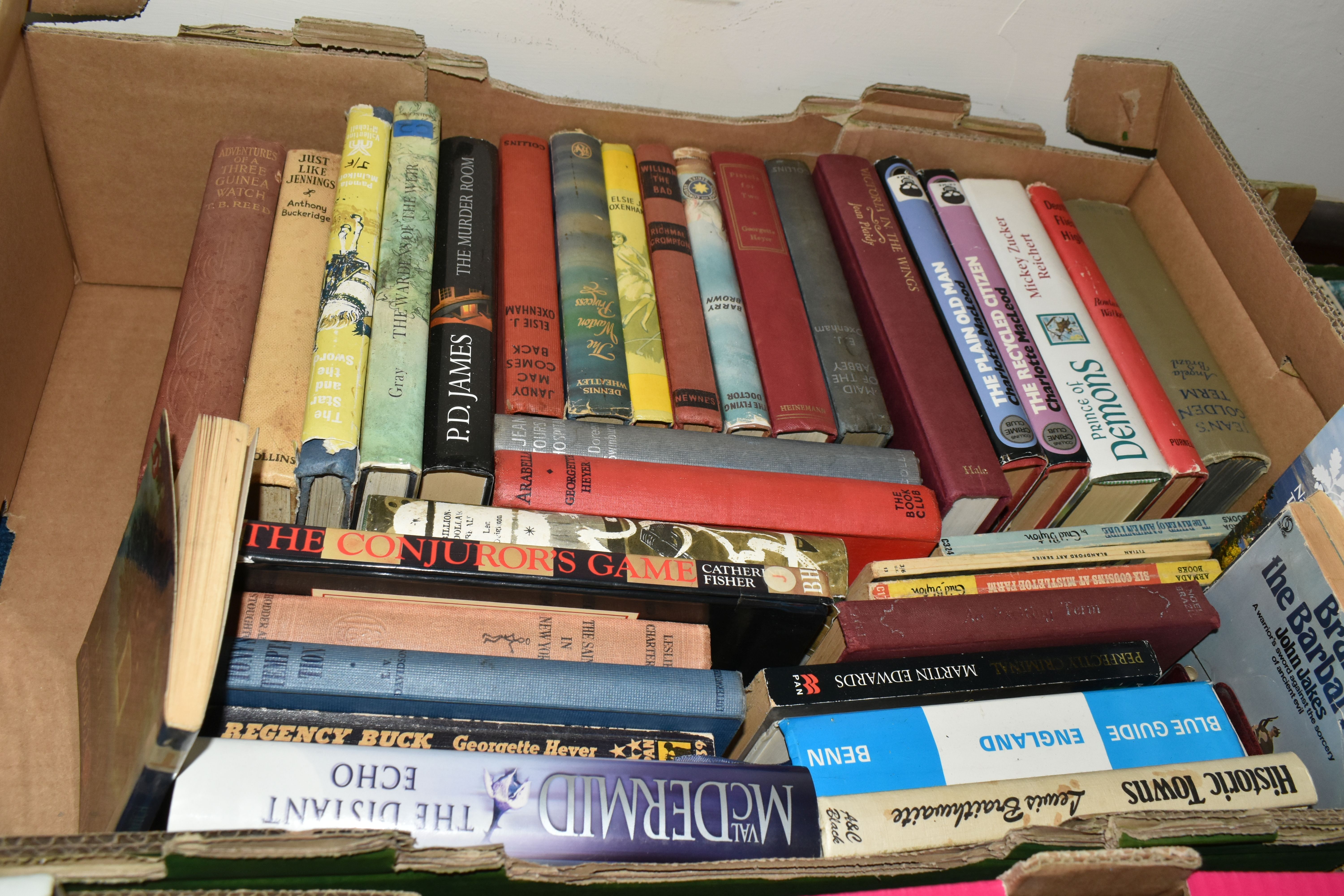 SIX BOXES OF BOOKS, over one hundred books to include, a Folio Society boxed set of Sherlock - Image 6 of 7