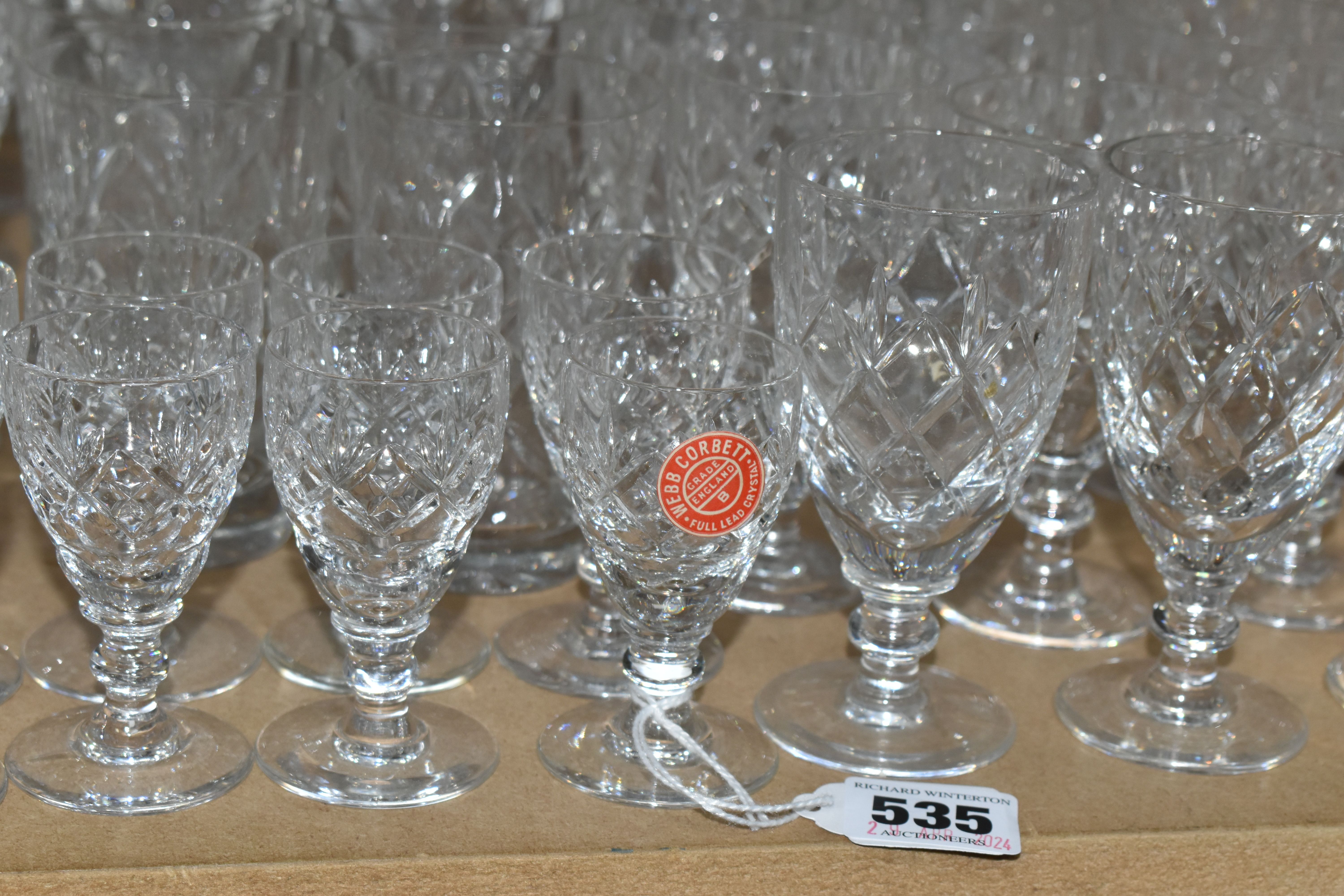 A SELECTION OF CUT GLASS DRINKING GLASSES, to include sets of Webb Corbett and Tutbury Crystal, - Image 2 of 10