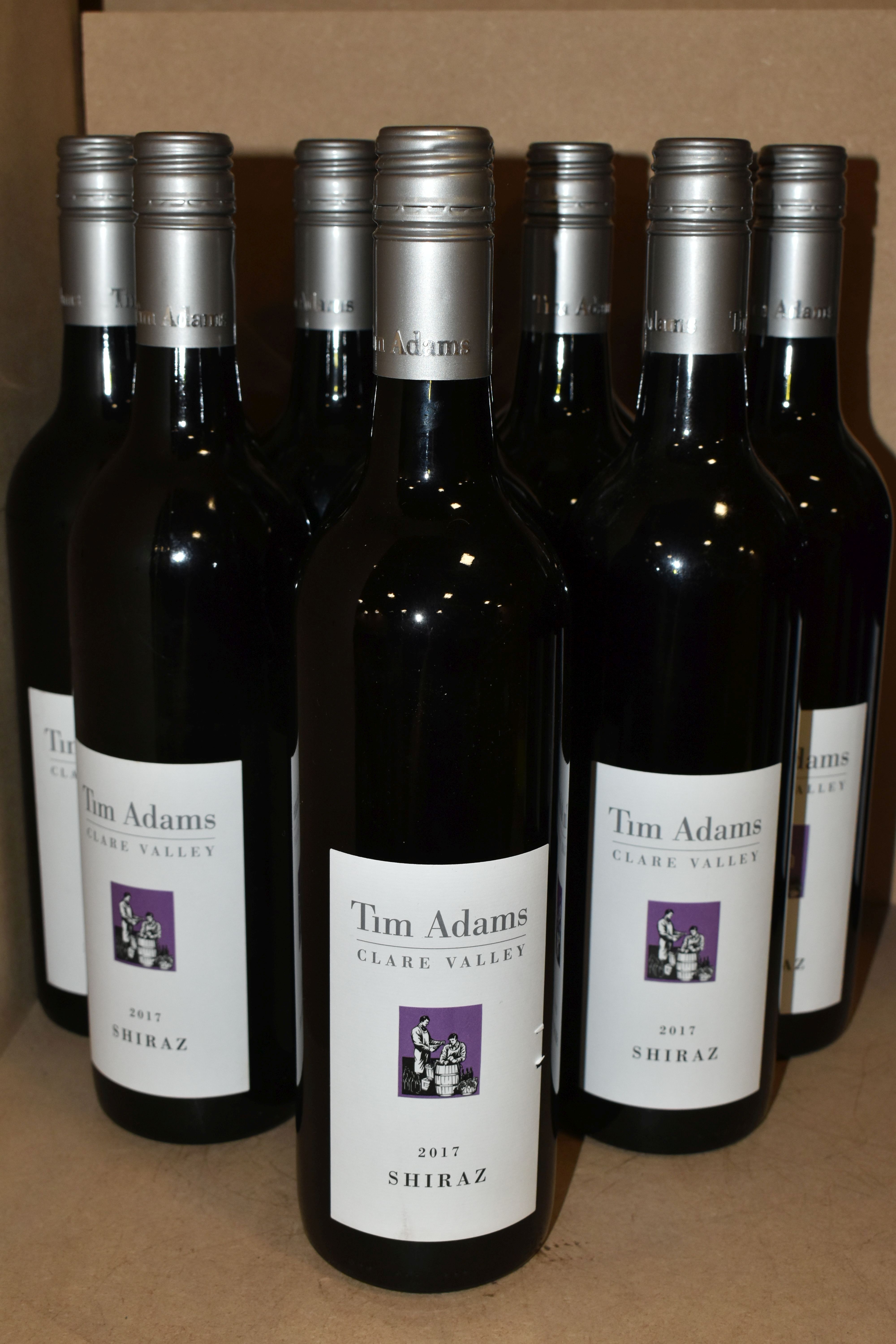 WINE, Twelve Bottles of TIM ADAMS CLARE VALLEY SHIRAZ 2017 (Aus) 14.9% vol. 750ml, all seals intact