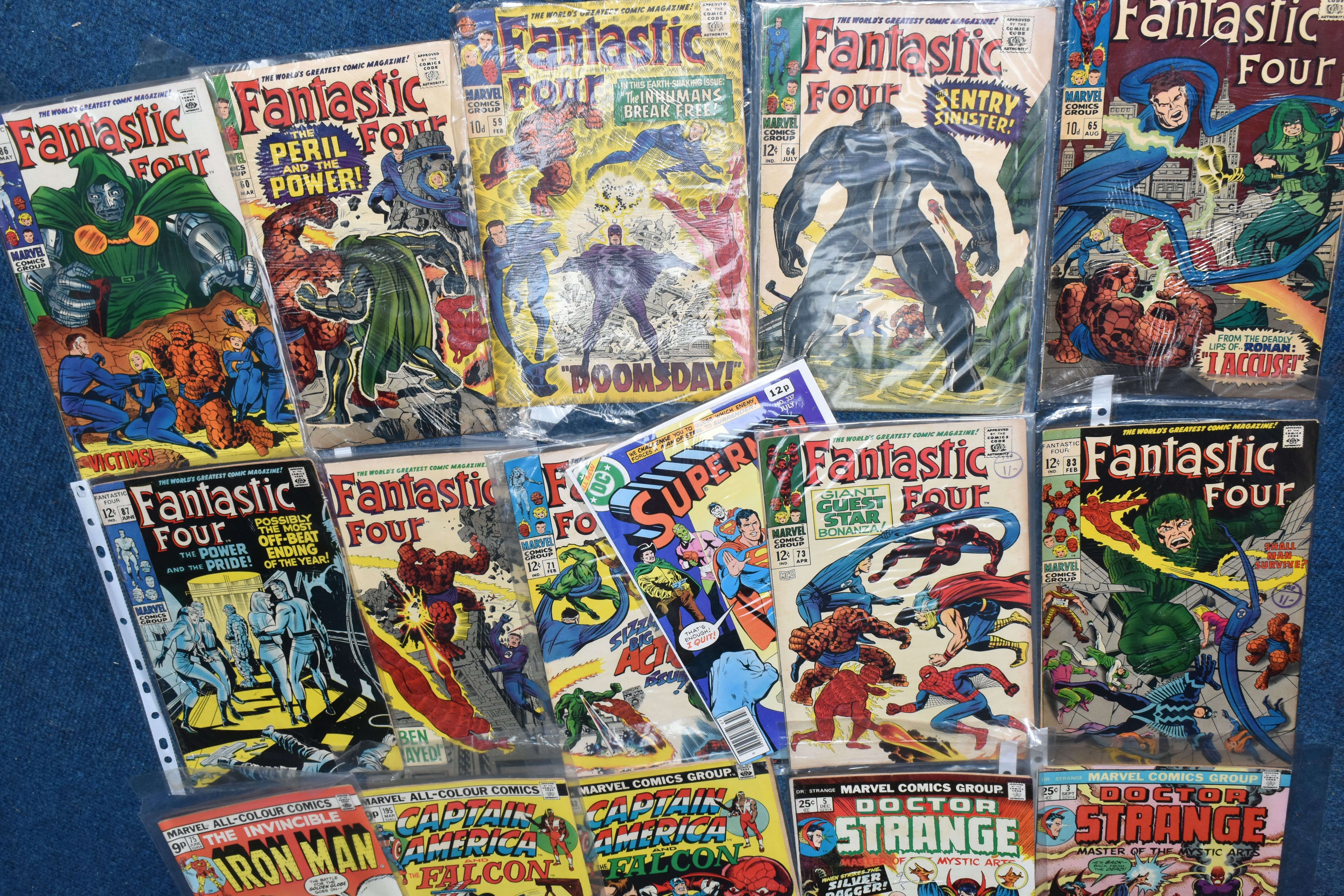 BOX OF MOSTLY MARVEL COMICS, mixture of cents and pence variants, includes Fantastic Four, Captain - Image 2 of 4