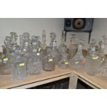 TWENTY-THREE LATE 19TH / MID 20TH CENTURY DECANTERS, to include a number of reproductions of earlier