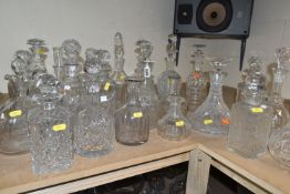 TWENTY-THREE LATE 19TH / MID 20TH CENTURY DECANTERS, to include a number of reproductions of earlier