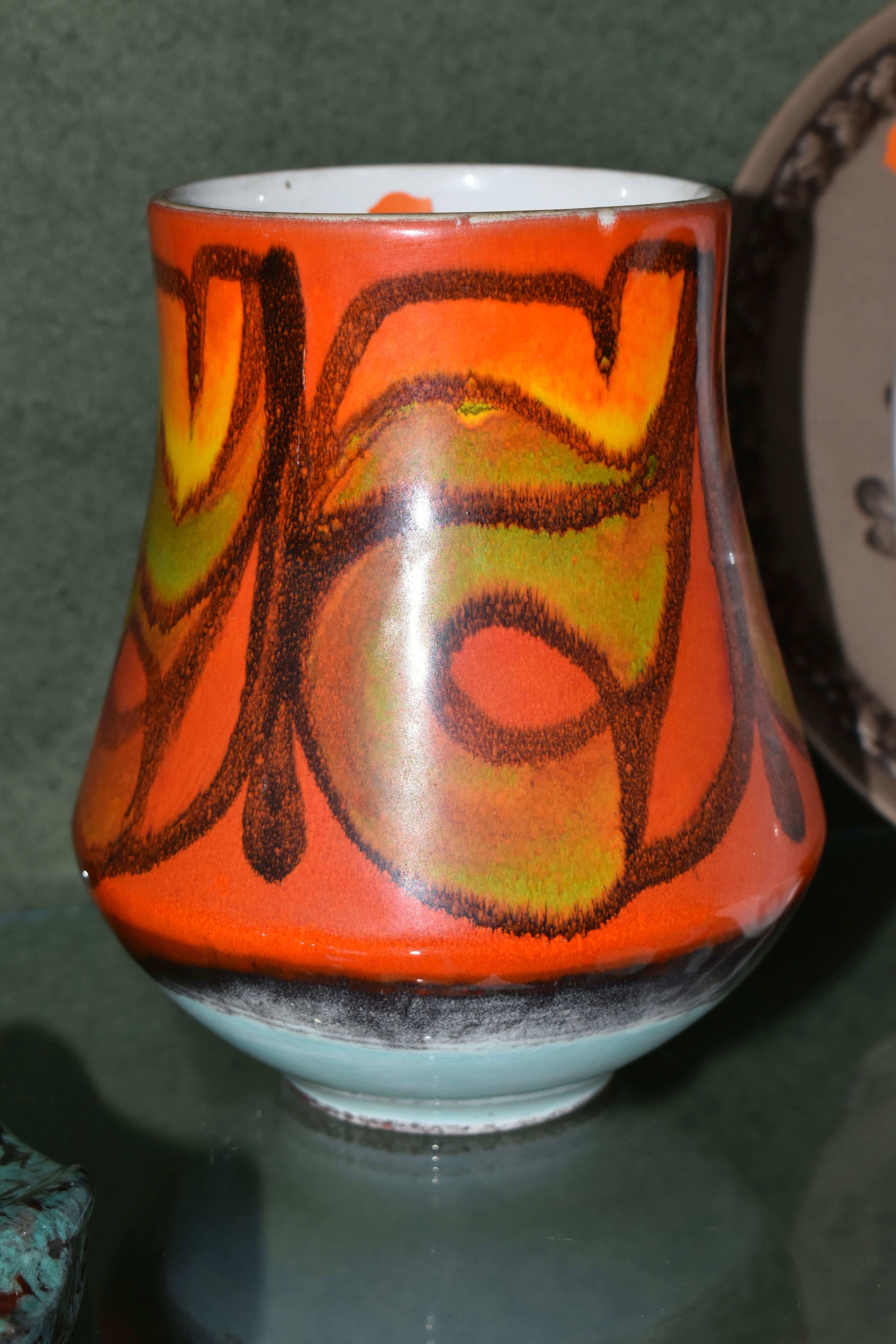 A GROUP OF POOLE POTTERY, comprising a Delphis vase height 15.5cm (fault along the seam line), - Image 8 of 9