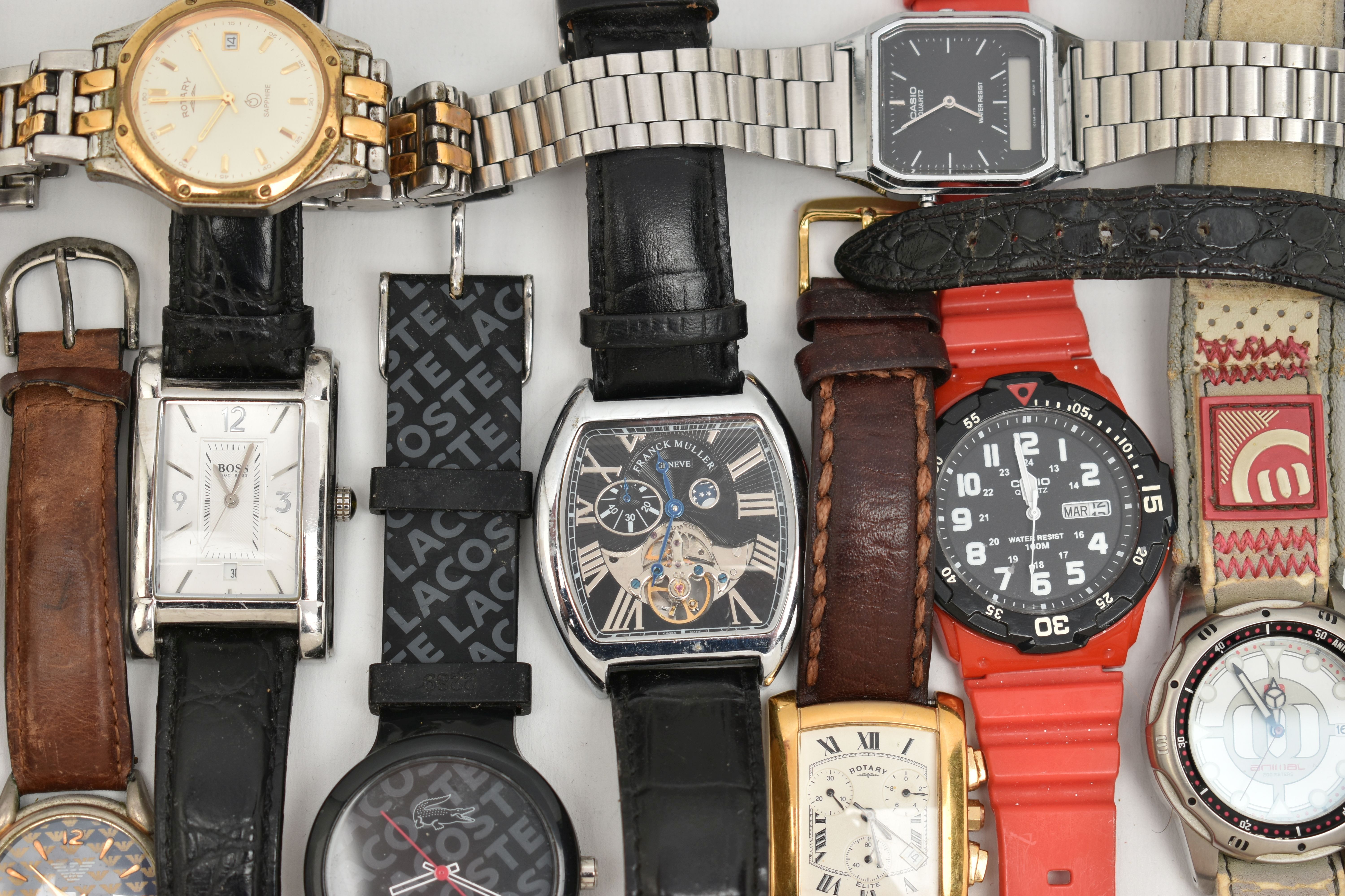 A BAG OF ASSORTED GENTS FASHION WRISTWATCHES, names to include 'Ben Sherman, Hugo Boss, Animal, - Image 7 of 7