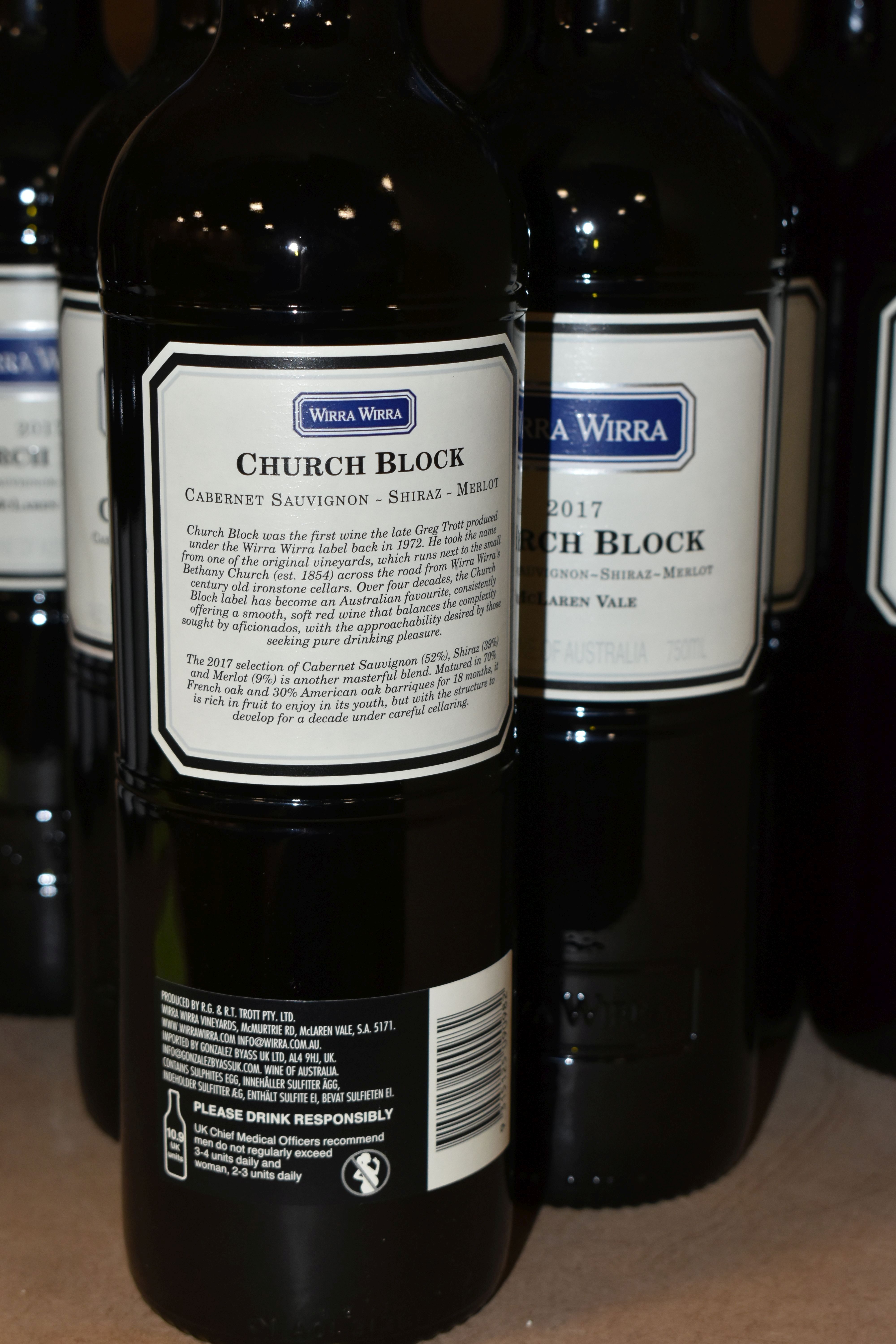 WINE, Twelve Bottles of WIRRA WIRRA CHURCH BLOCK 2017, Cabernet Sauvignon/Shiraz/Merlot (Aus) 14. - Image 2 of 3