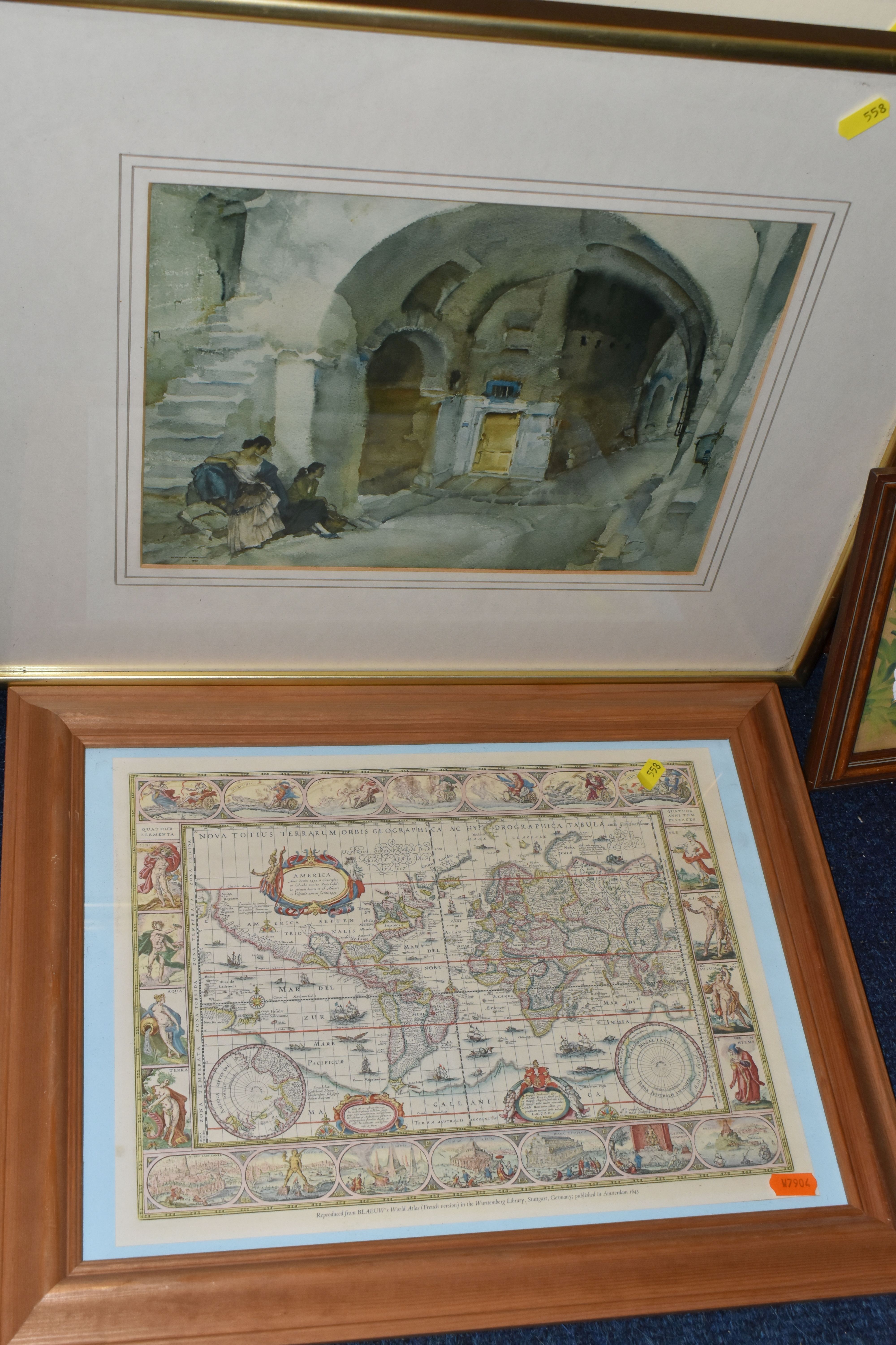 A SMALL QUANTITY OF PICTURES AND PRINTS ETC, to include a William Russell Flint limited edition - Image 6 of 7