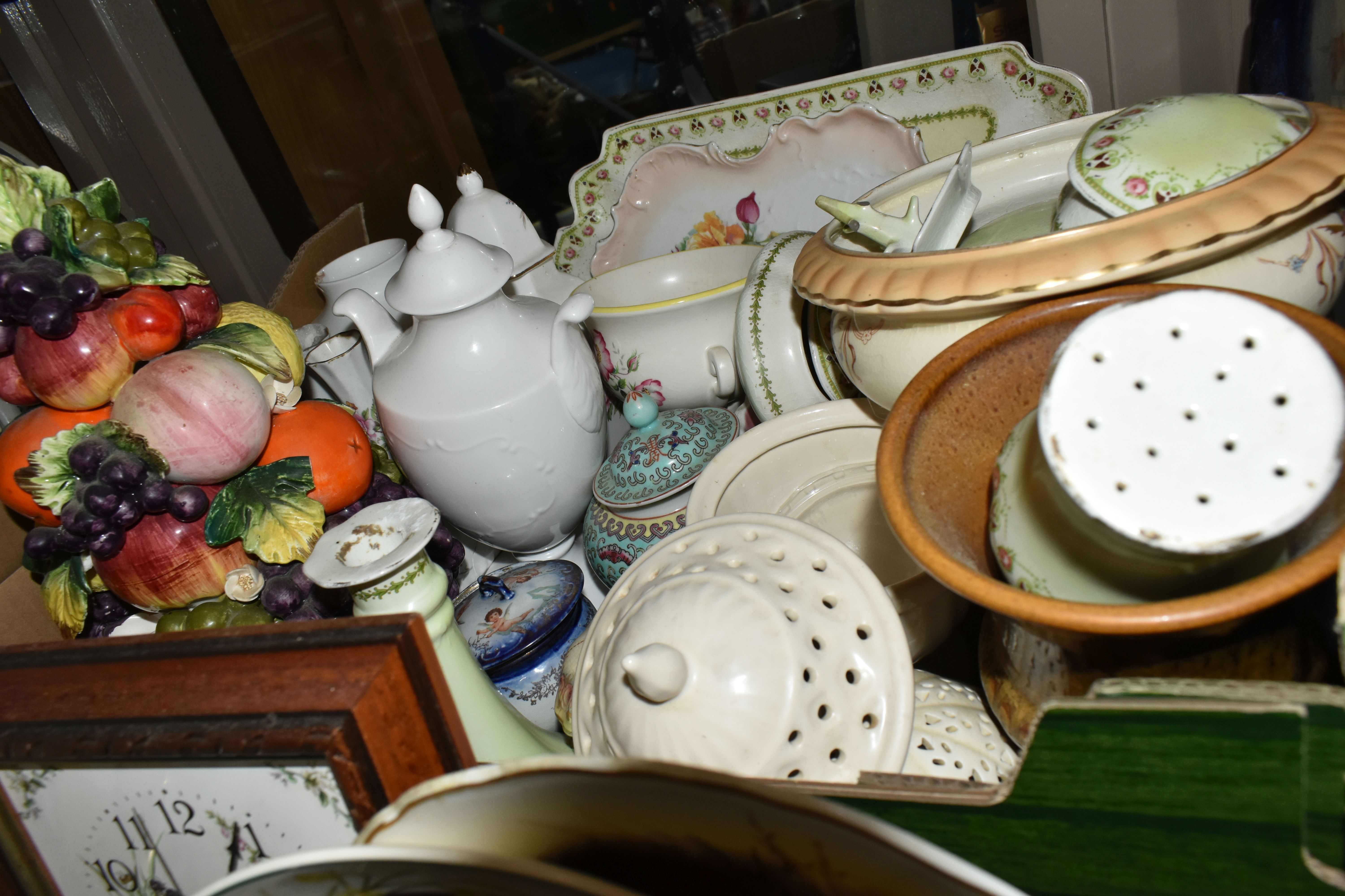 SIX BOXES OF CERAMICS AND TEA WARE, to include a Copeland Spode Prunus pattern vase, Coalport ' - Image 4 of 8