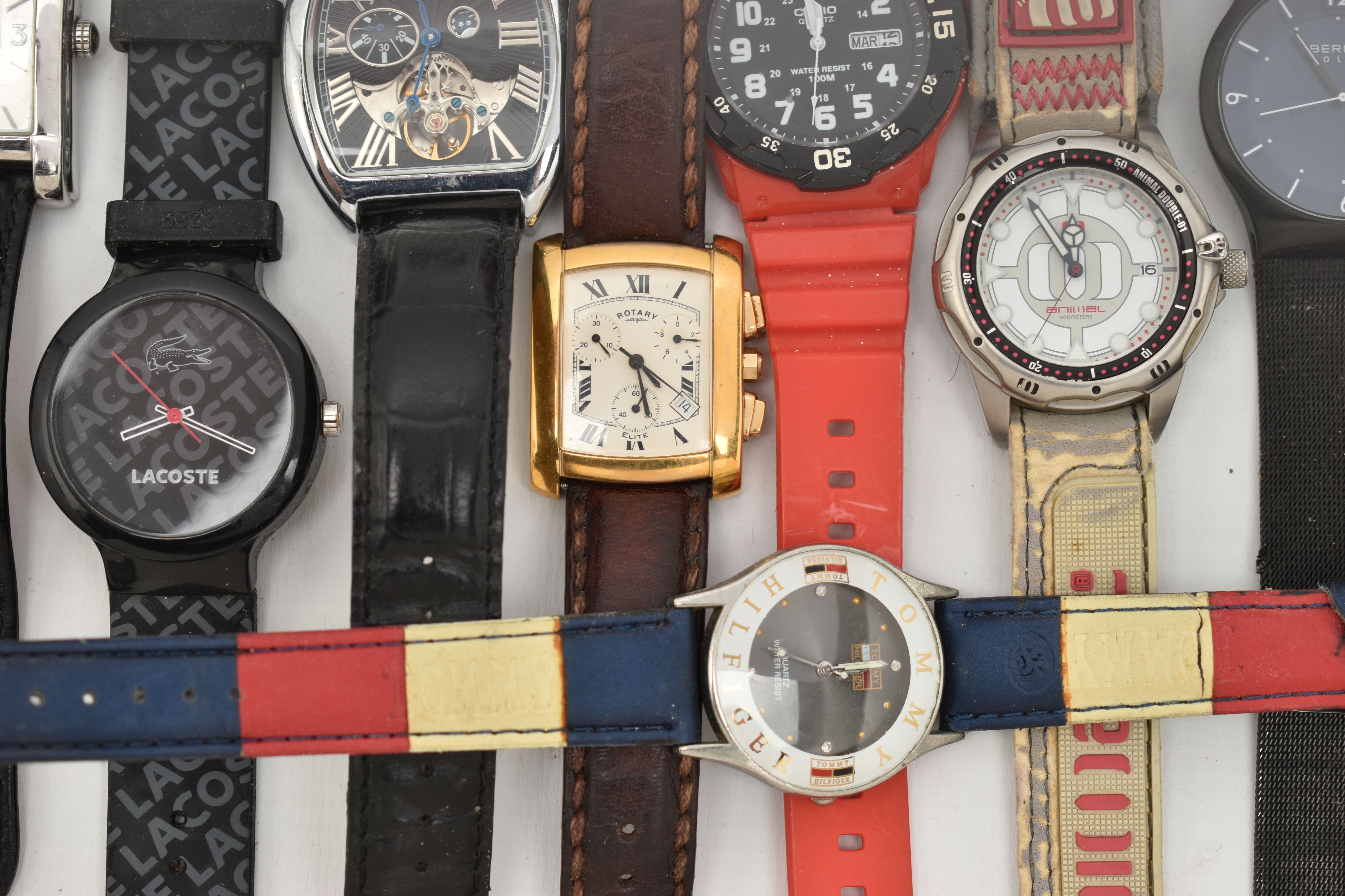 A BAG OF ASSORTED GENTS FASHION WRISTWATCHES, names to include 'Ben Sherman, Hugo Boss, Animal, - Image 4 of 7