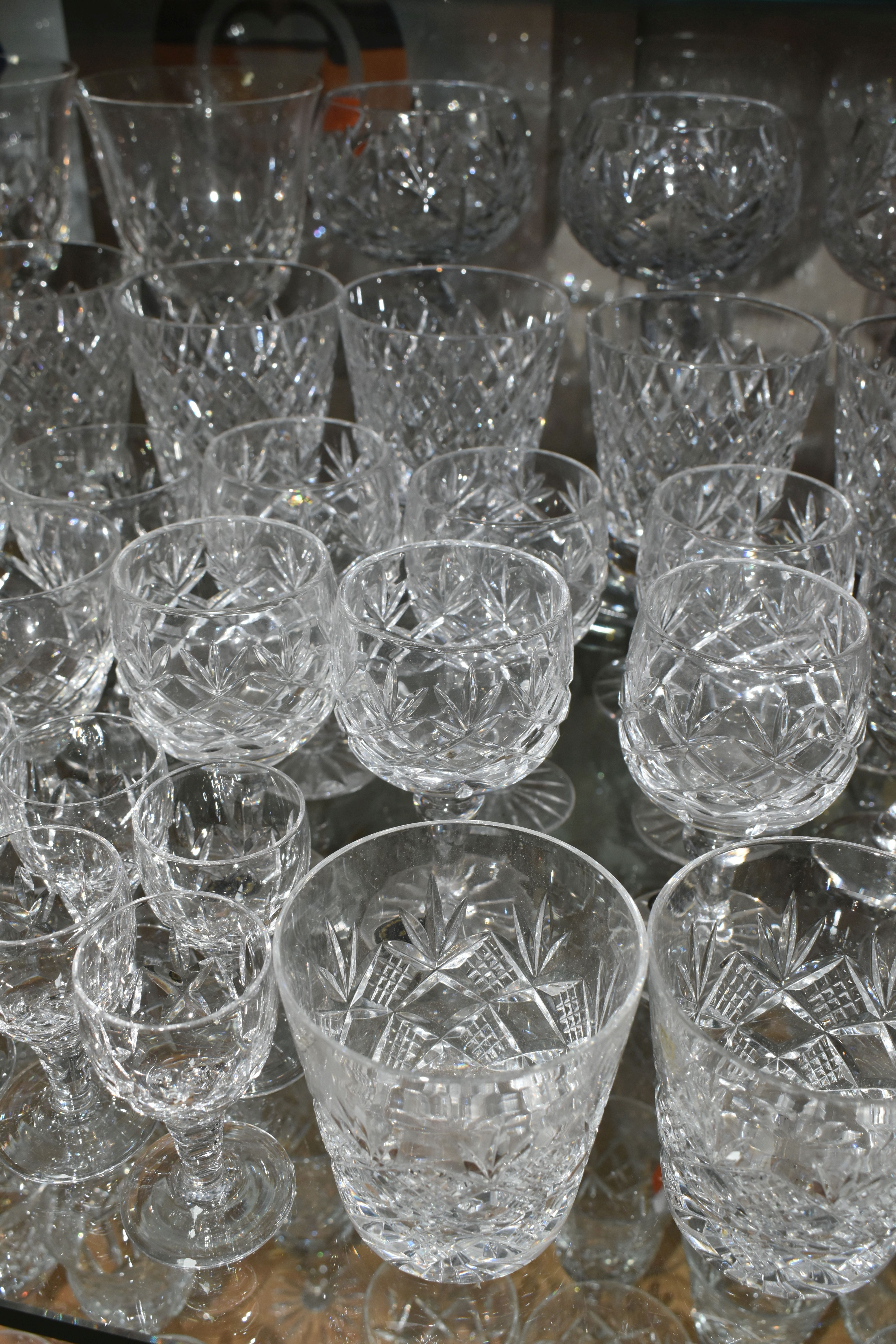 A LARGE QUANTITY OF ASSORTED CUT CRYSTAL DRINKING GLASSES, comprising Tutbury Crystal whisky - Image 7 of 10