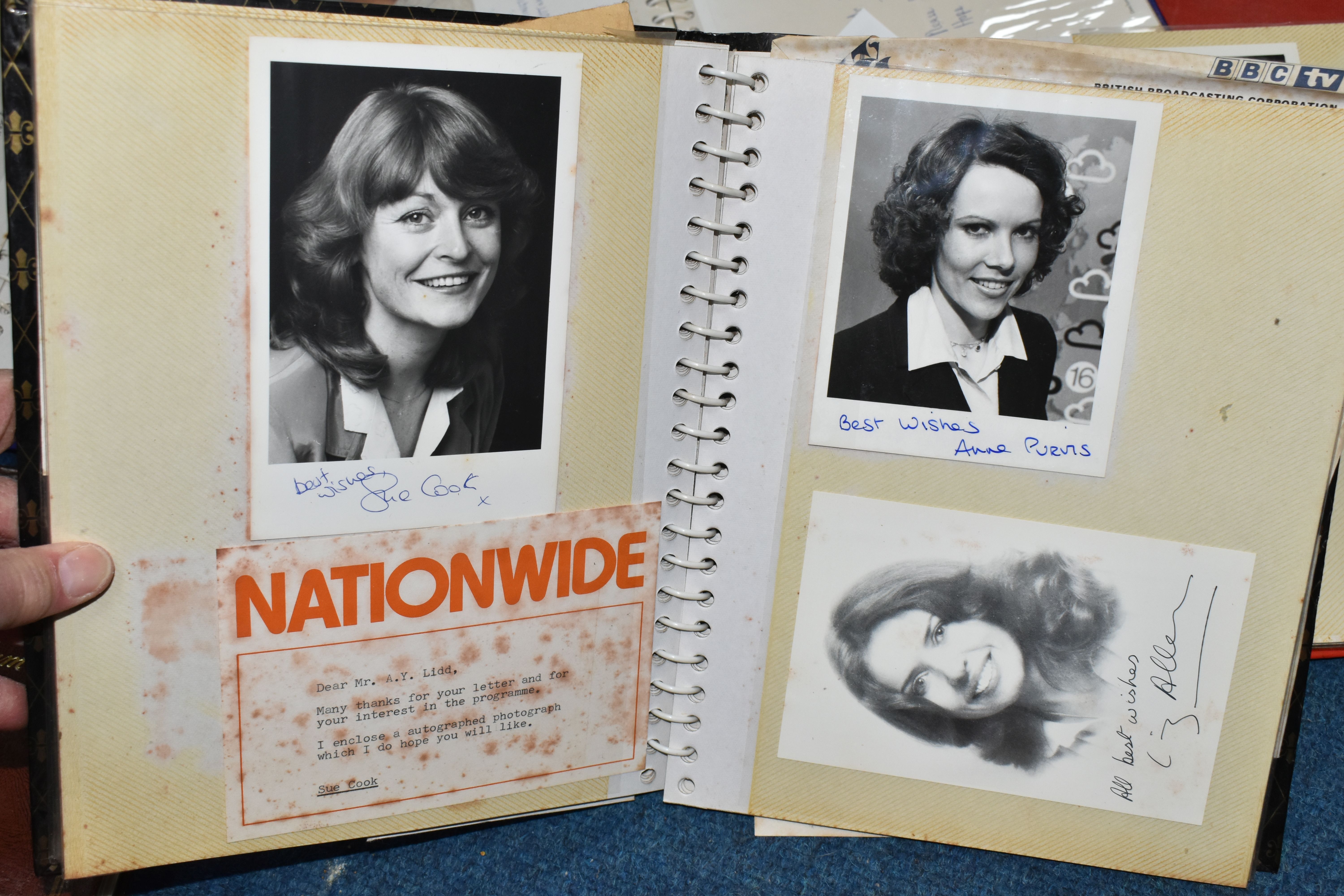 A BOX OF AUTOGRAPHS, in six adhesive albums, mainly signed studio cards and photographs, early - Image 7 of 17