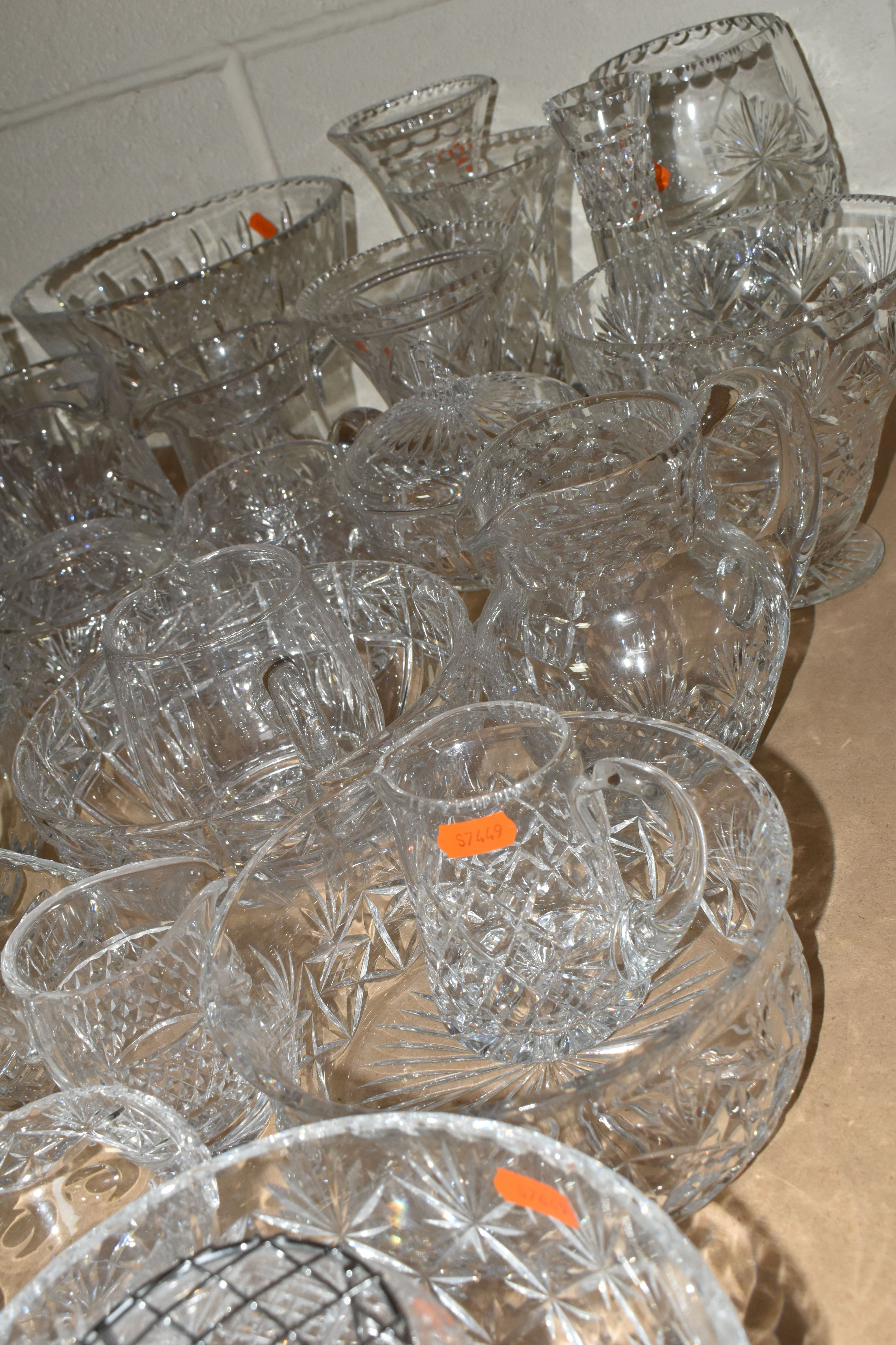 A SELECTION OF CUT GLASS BOWLS, VASES AND WATER JUGS ETC, to include Stuart, Thomas Webb and Royal - Image 7 of 7