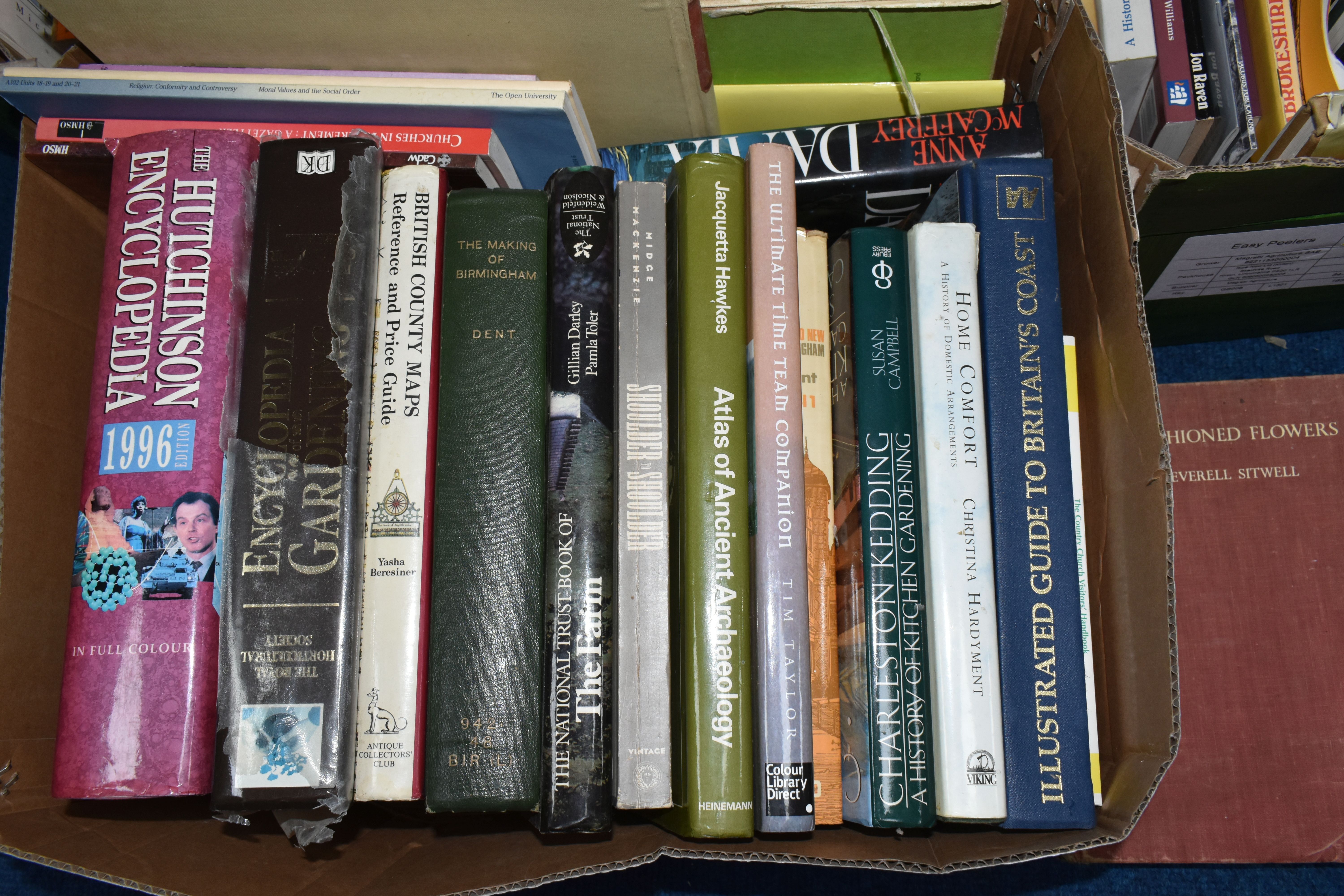 SIX BOXES OF BOOKS, over one hundred books, to include mostly British history, architectural - Image 2 of 7