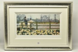ROLF HARRIS (AUSTRALIAN 1930-2023), 'RIDING IN THE SPRING', a limited edition print on paper of a
