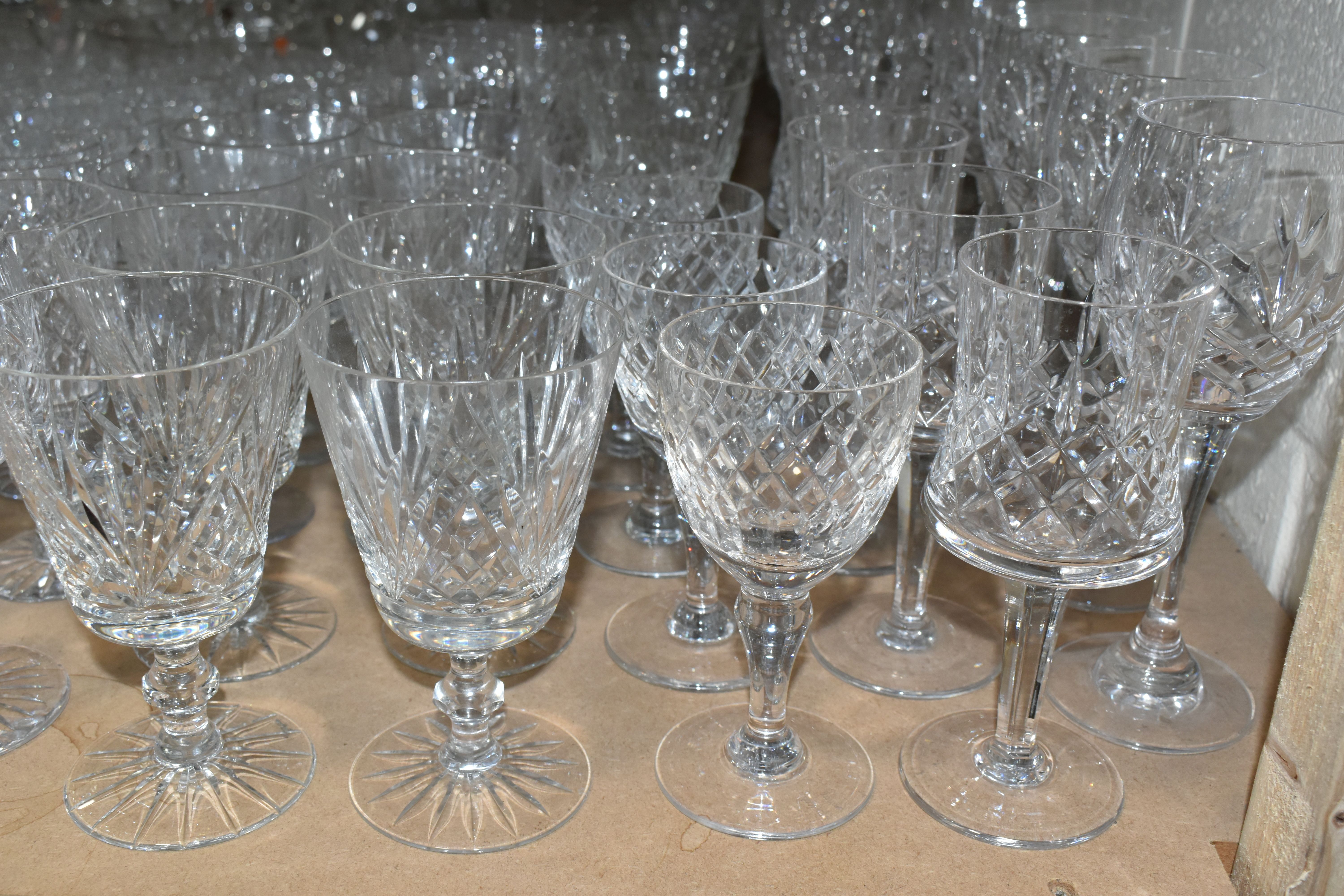A SELECTION OF CUT GLASS DRINKING GLASSES, to include sets of Webb Corbett and Tutbury Crystal, - Image 10 of 10