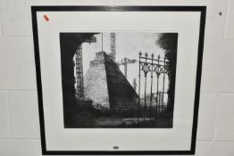 JOHN HOWARD (BRITISH 1958) 'PYRAMIDE DI BIRMINGHAM', a limited edition dry point etching depicting
