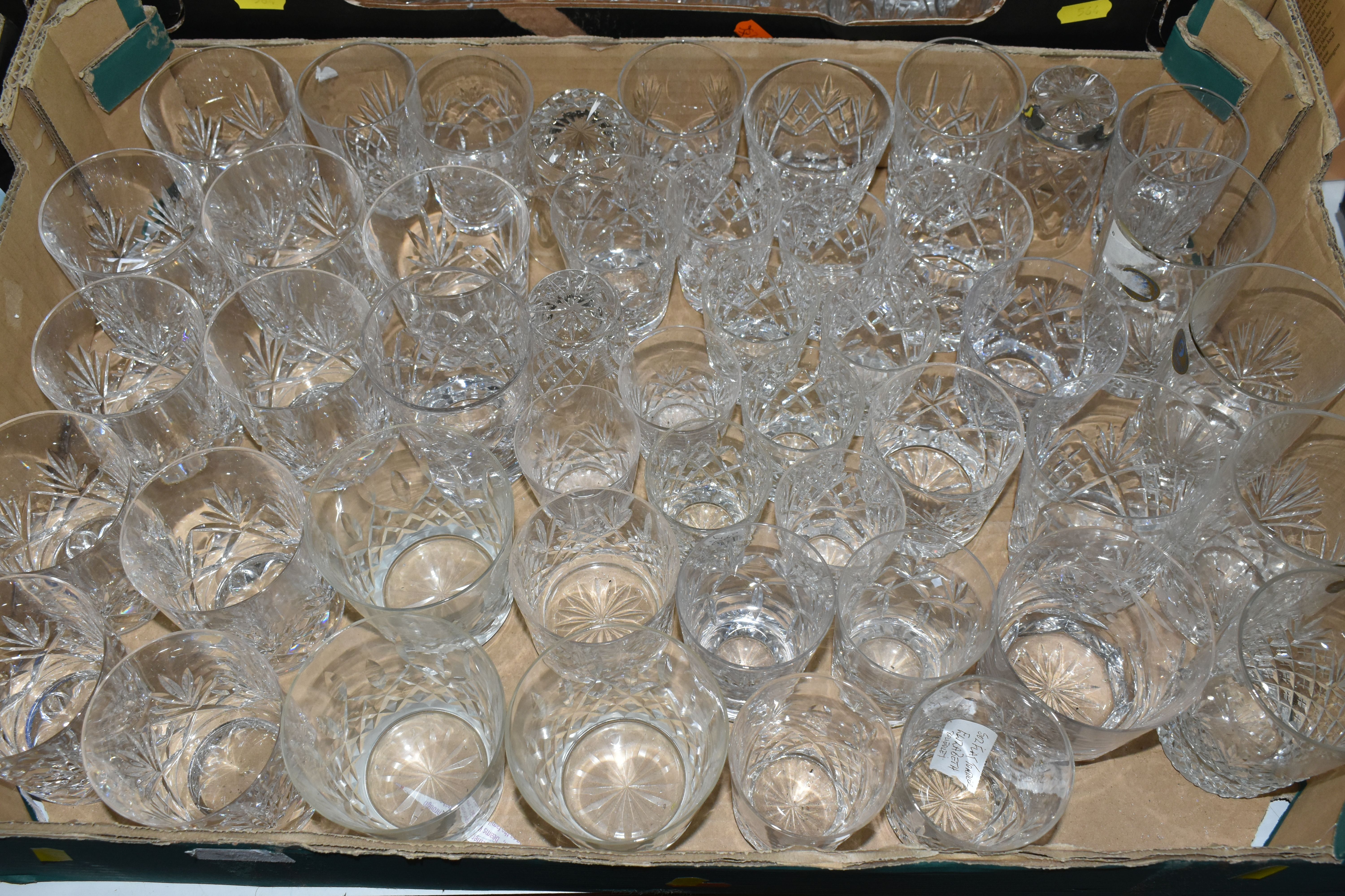 FOUR BOXES OF CUT GLASS, to include whisky tumblers, wine glasses, brandy glasses, port glasses, - Image 2 of 5