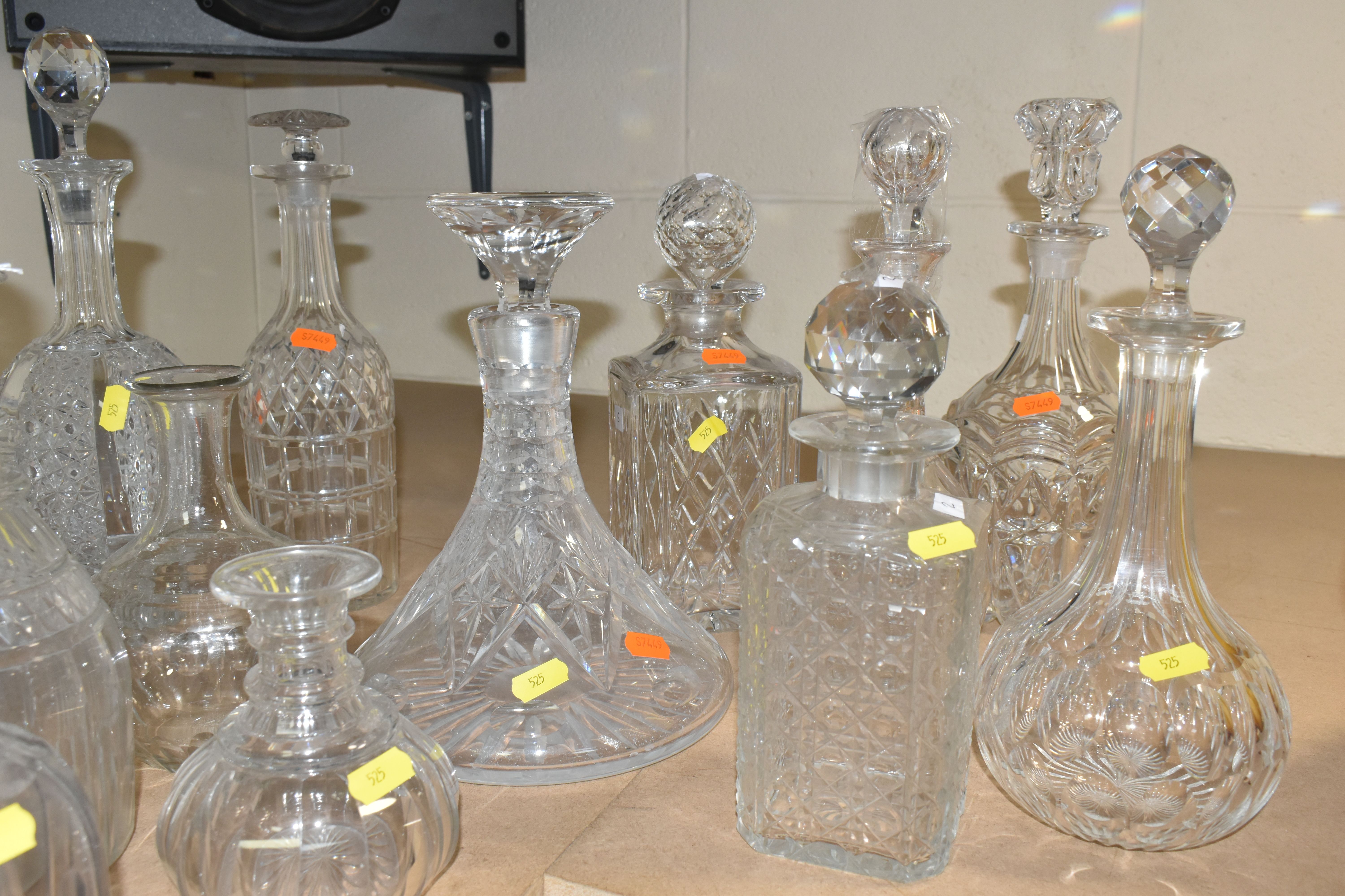 TWENTY-THREE LATE 19TH / MID 20TH CENTURY DECANTERS, to include a number of reproductions of earlier - Image 2 of 7