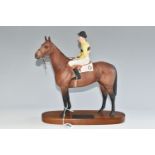 A BESWICK ARKLE FIGURE, with Pat Taaffe Up, no 2084, from the Connoisseur Horses series, the horse