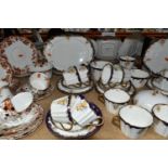 A GROUP OF LATE 19TH CENTURY TEA WARE, to include an Adderley tea set pattern 9854, decorated with