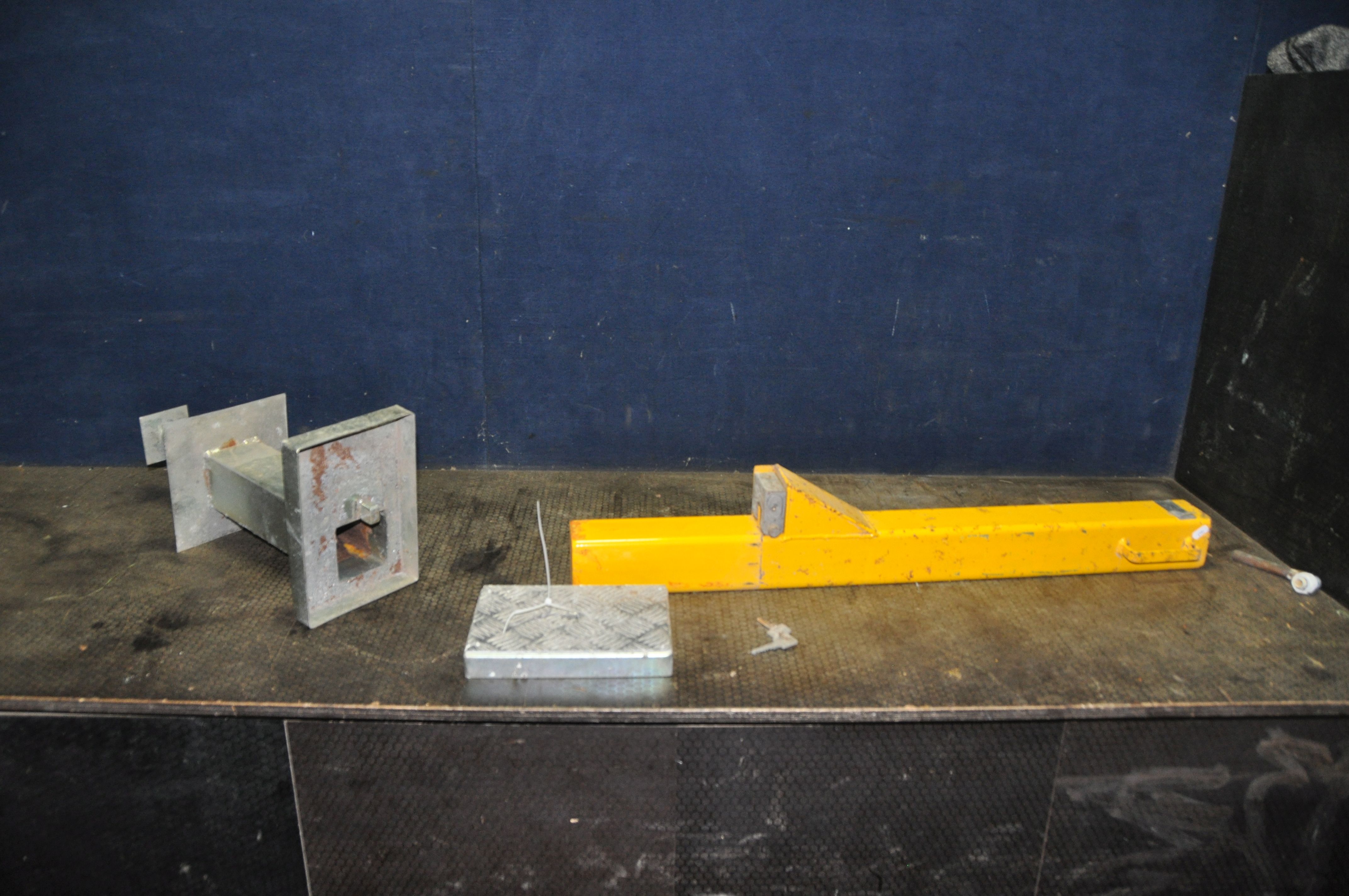 A D&H SECURITIES 'RAM ROD' SECURITY POST with lock, two keys and recess cover height above ground