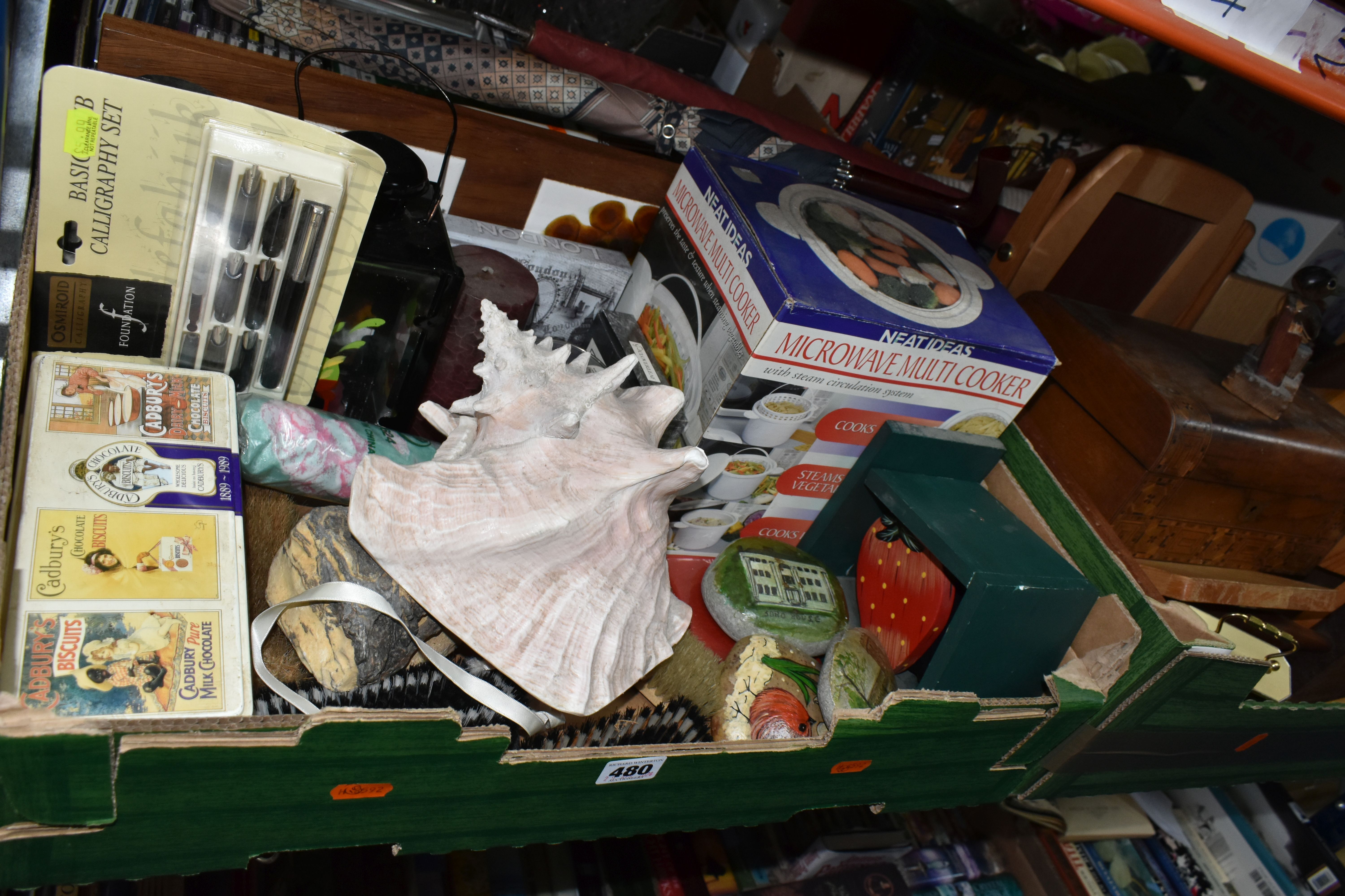 FOUR BOXES AND LOOSE MISCELLANEOUS SUNDRIES, to include two Monopoly board games, treen, CD - Image 4 of 9