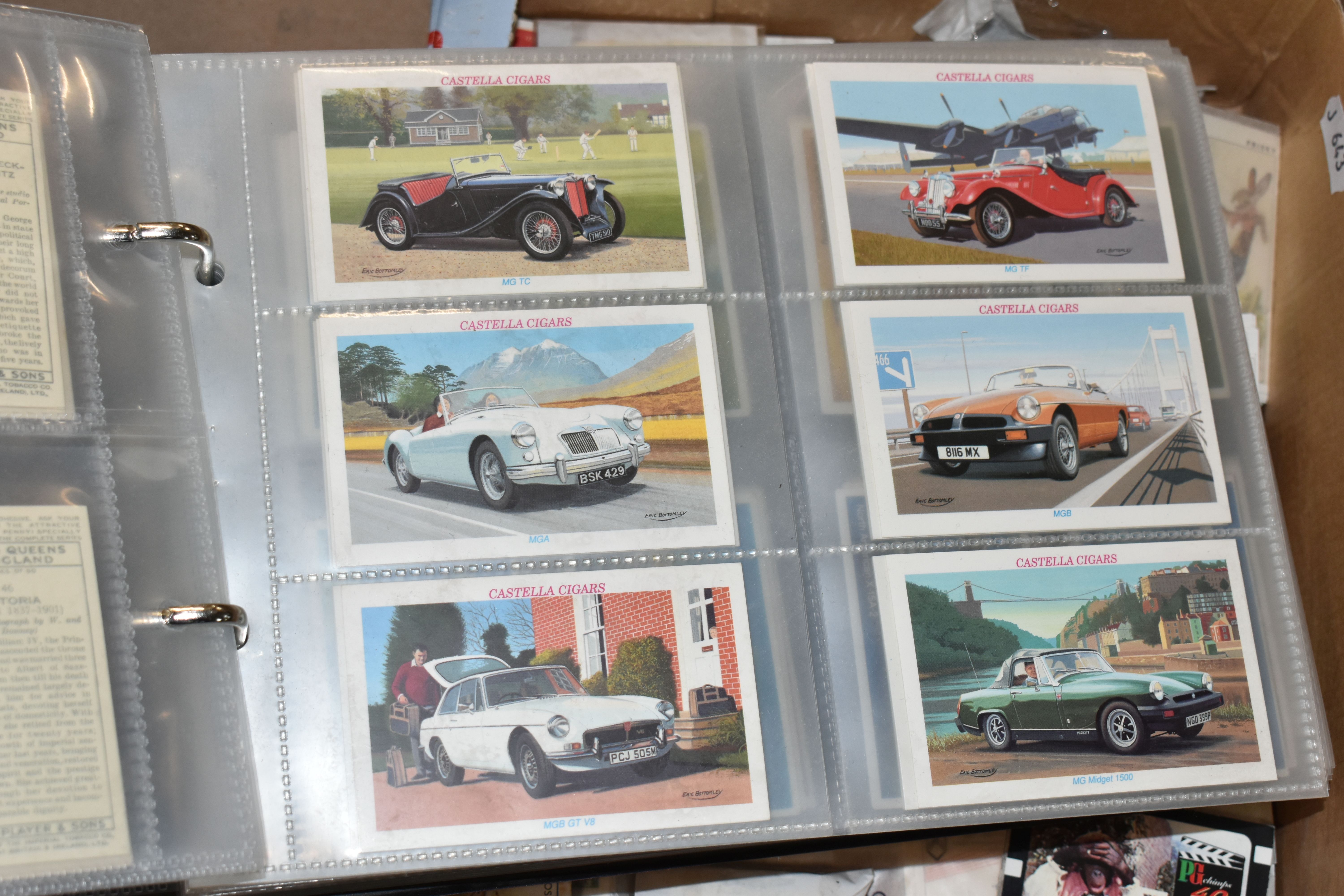 ONE BOX OF CIGARETTE CARDS in Albums and Loose containing a large collection of full, part sets - Image 4 of 17