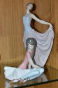 TWO LLADRO FIGURES, comprising 'Ballet Pink No 2' model no 1357, sculptor Juan Huerta, issued in