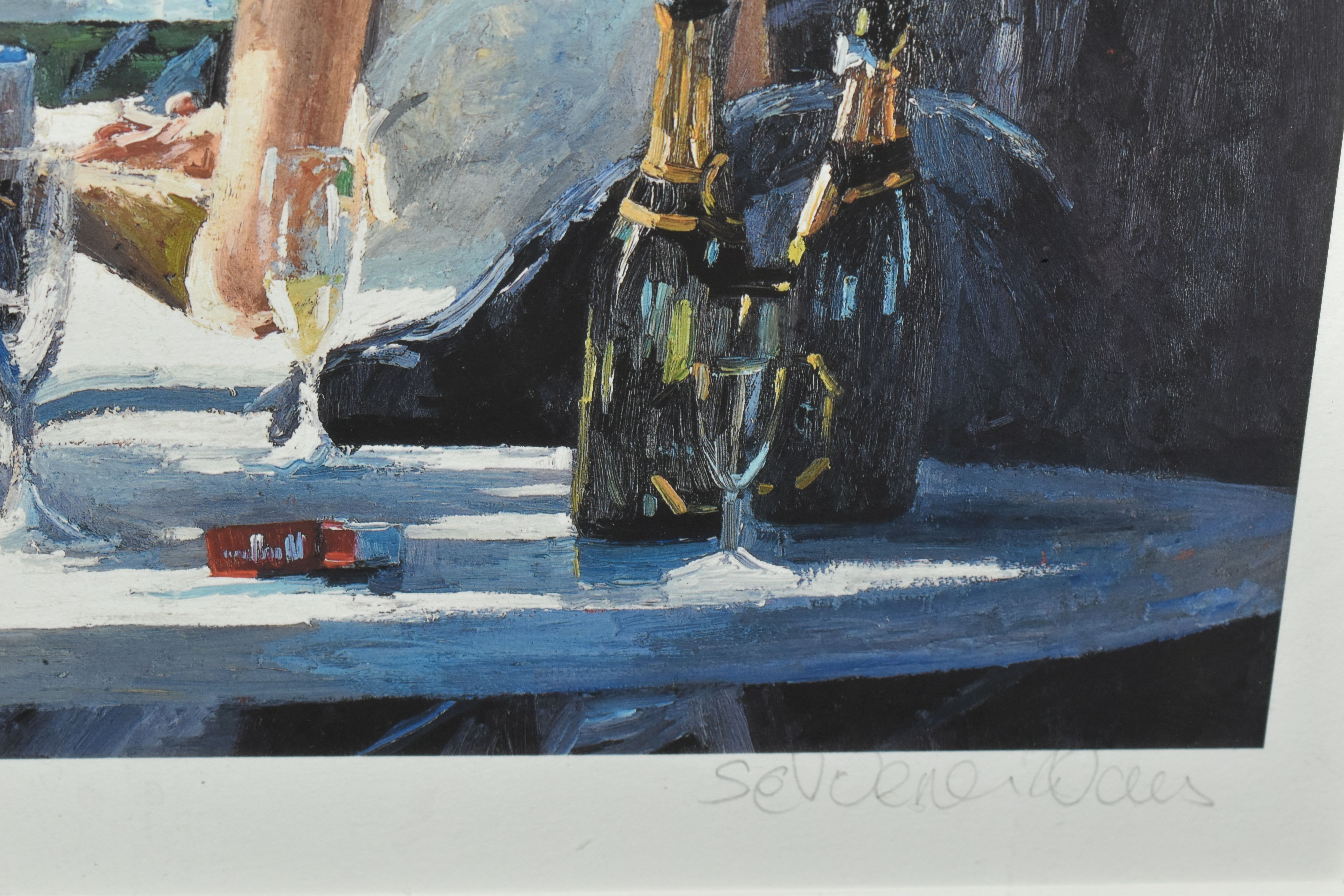 SHERREE VALENTINE DAINES (BRIITISH 1959) FIGURES CELEBRATING WITH CHAMPAGNE, a signed artist proof - Image 3 of 4