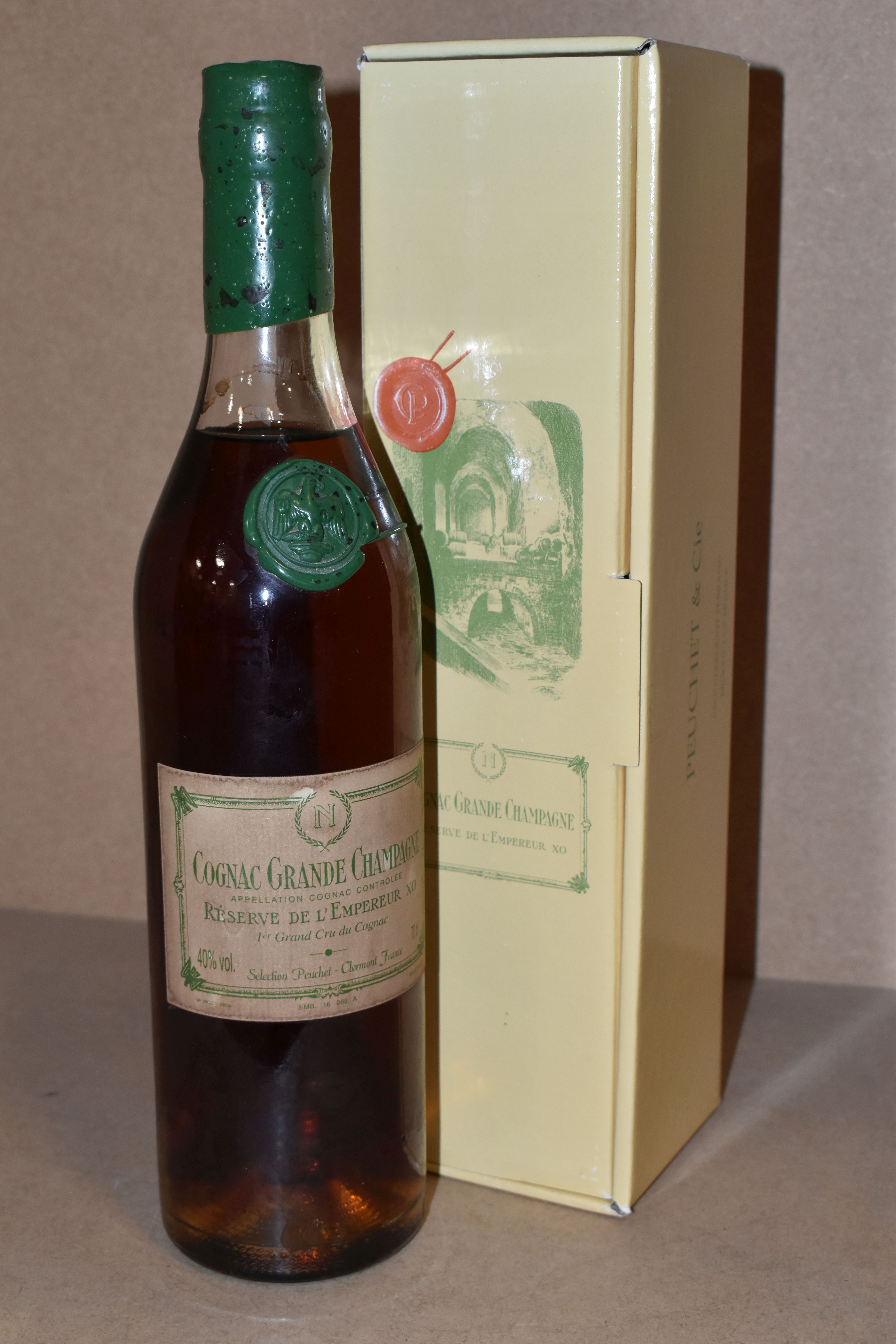 One Bottle of the Excellent COGNAC GRANDE CHAMPAGNE RESERVE DE L'EMPEREUR XO 1er Grand Cru du