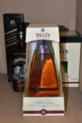 FOUR BOTTLES OF WHISKY comprising one bottle of BELL'S 2000 MILLENNIUM blended Scotch Whisky, aged 8